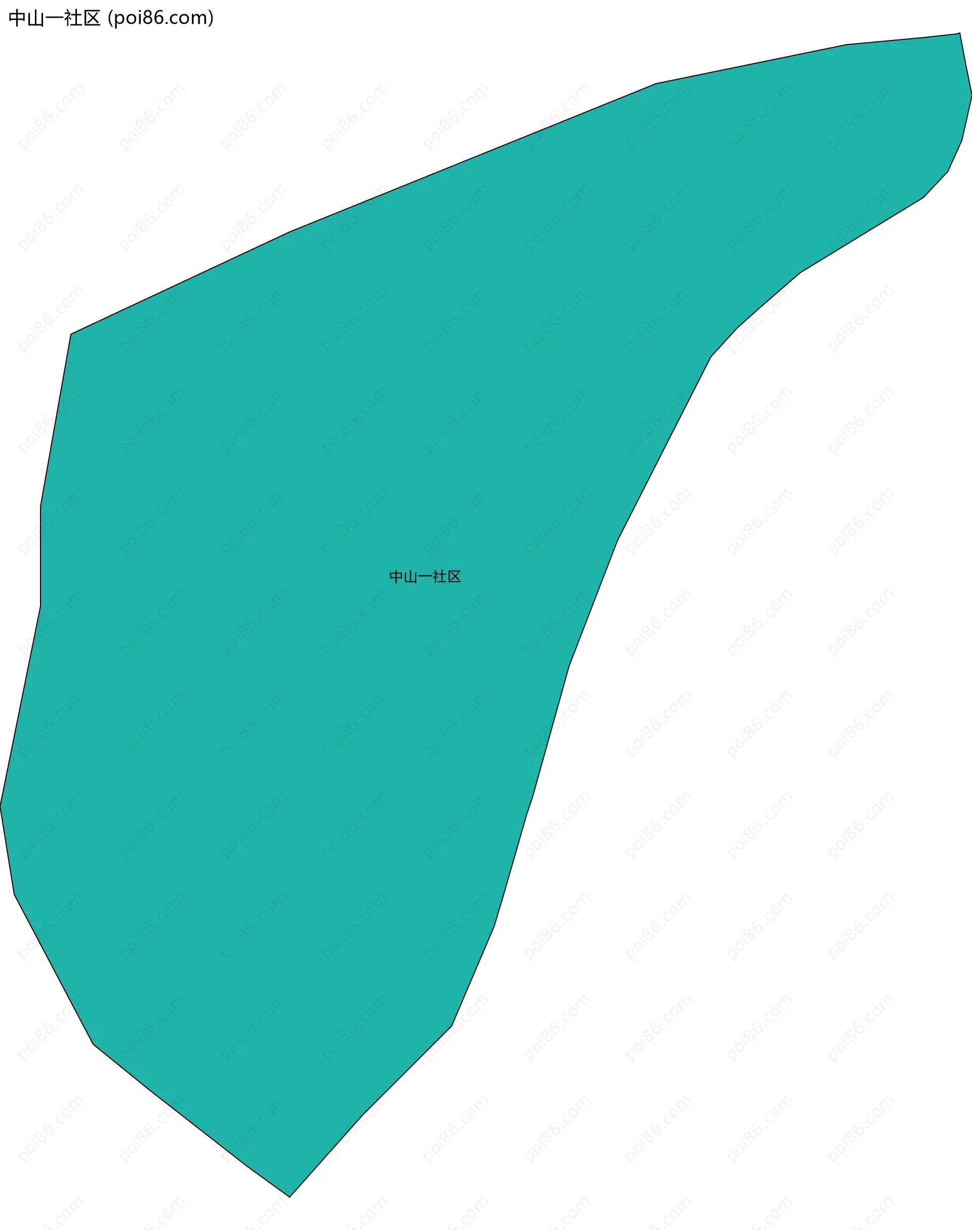 中山一社区边界地图