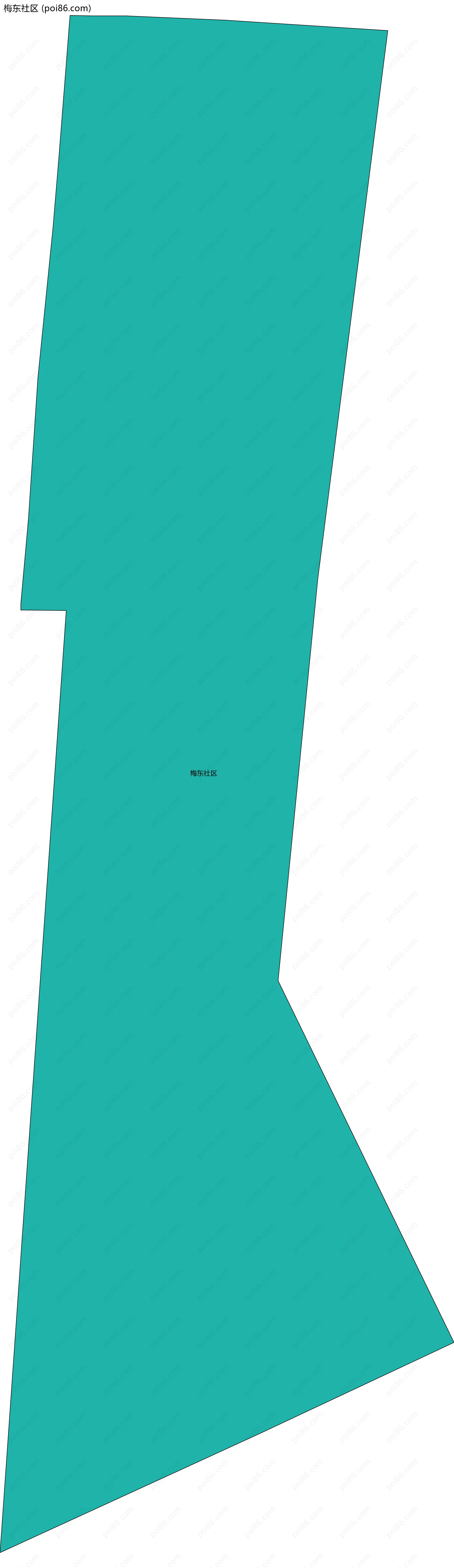 梅东社区边界地图