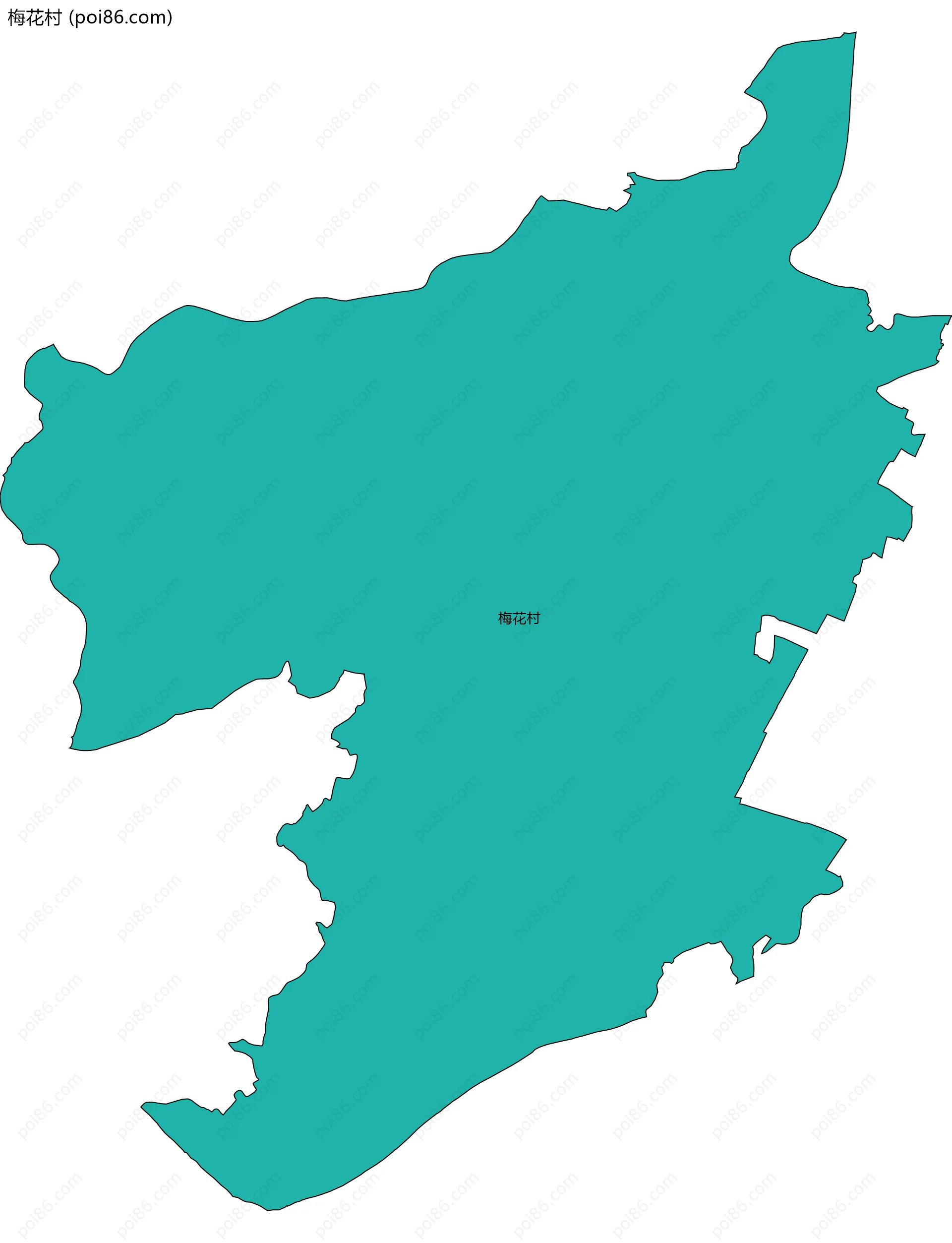 梅花村边界地图