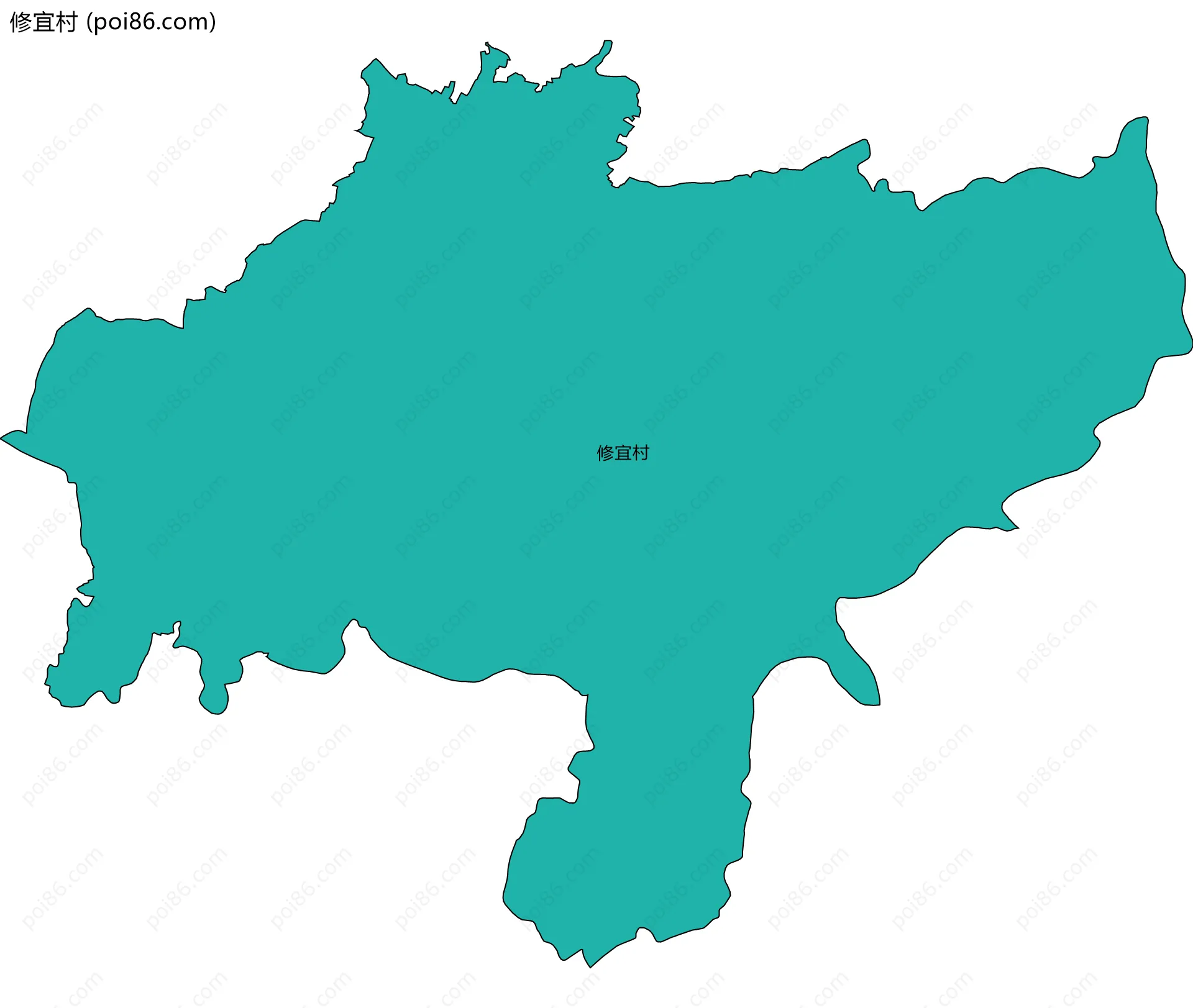 修宜村边界地图