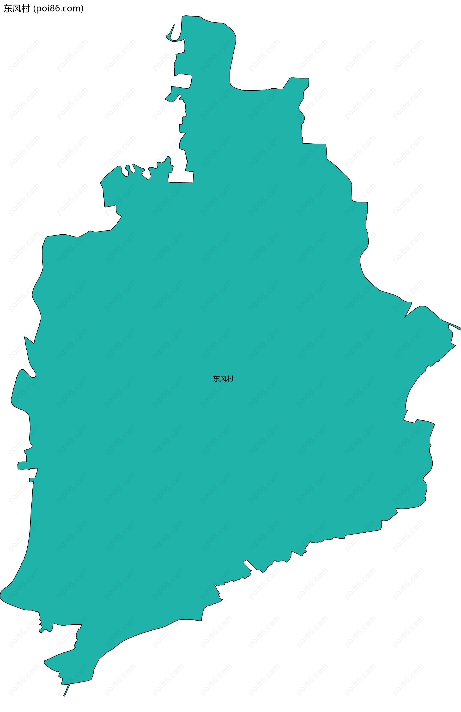 东风村边界地图
