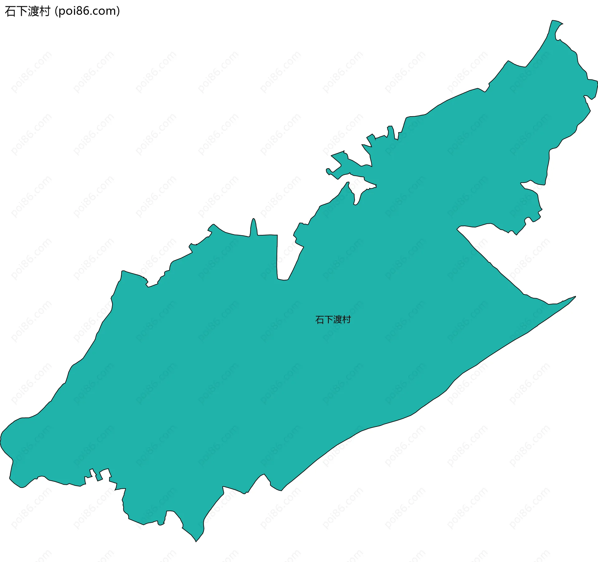 石下渡村边界地图