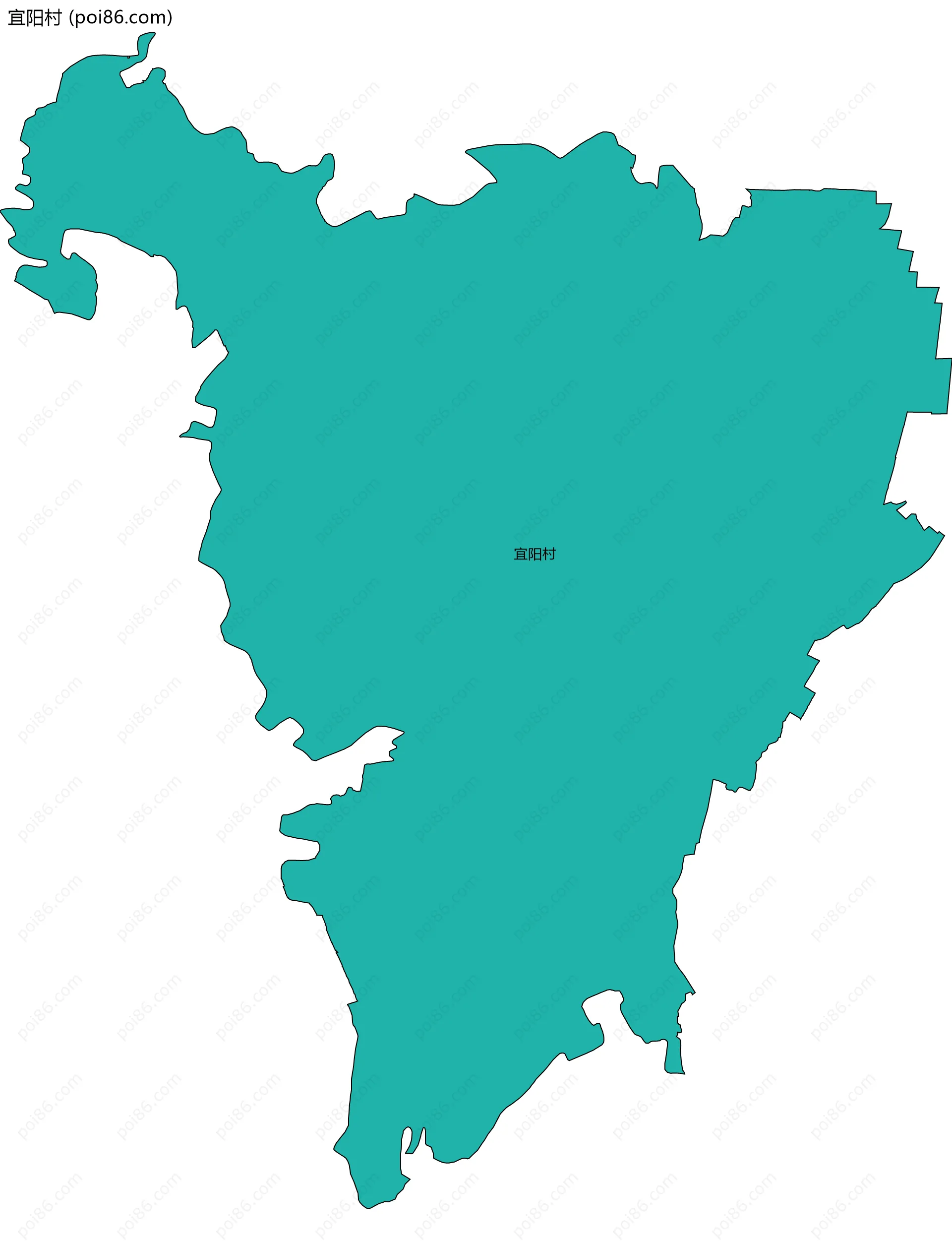 宜阳村边界地图