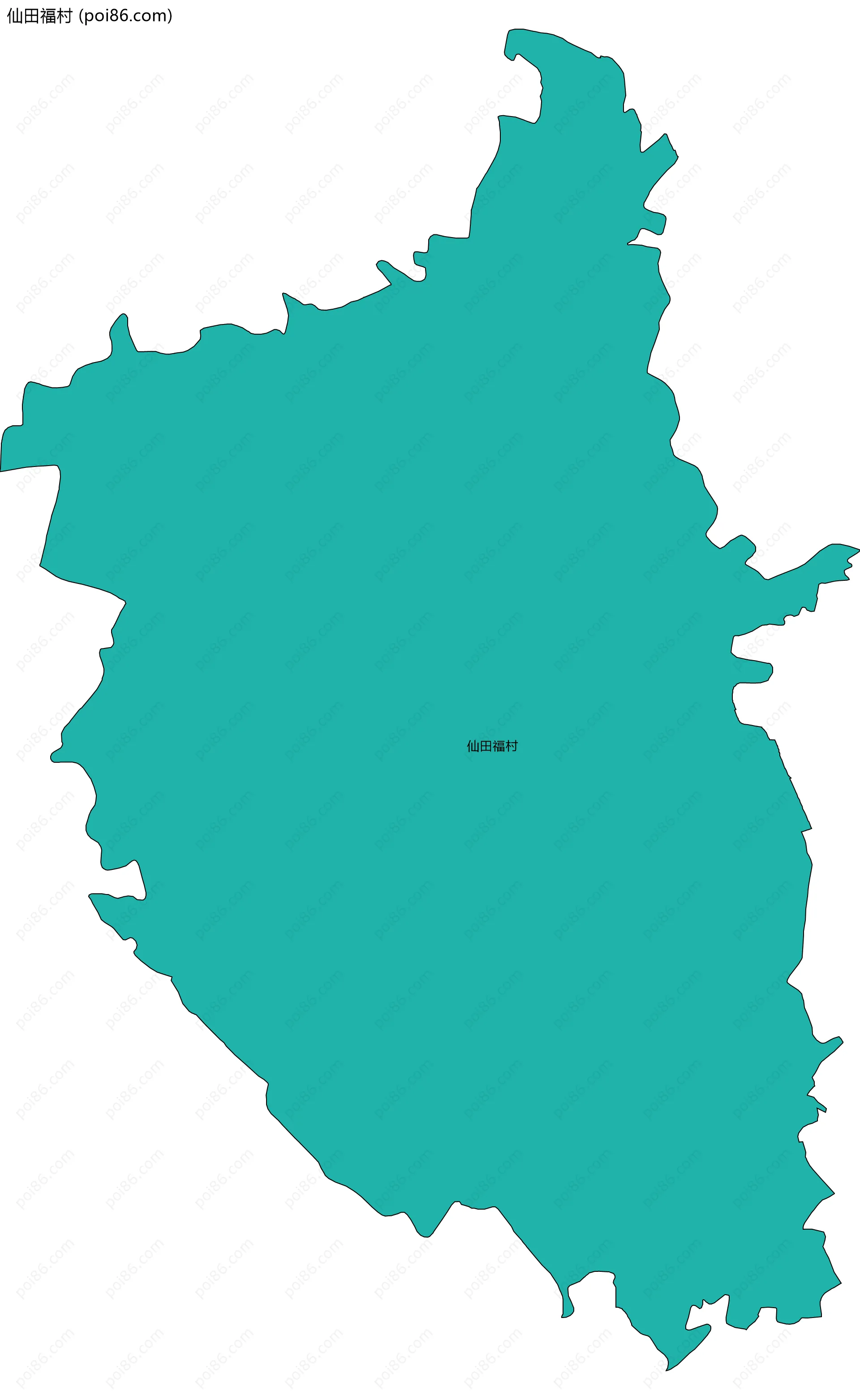 仙田福村边界地图