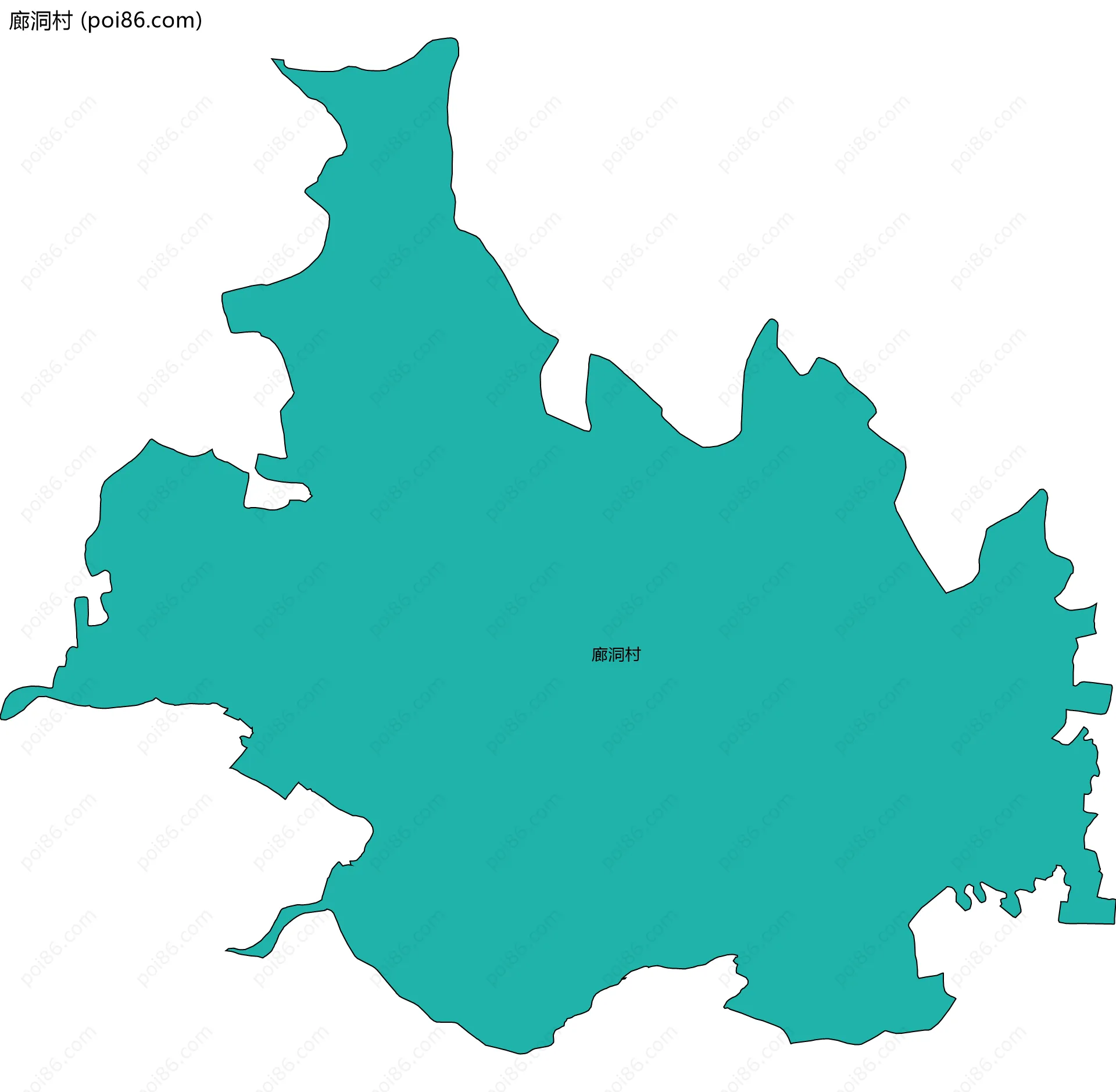 廊洞村边界地图