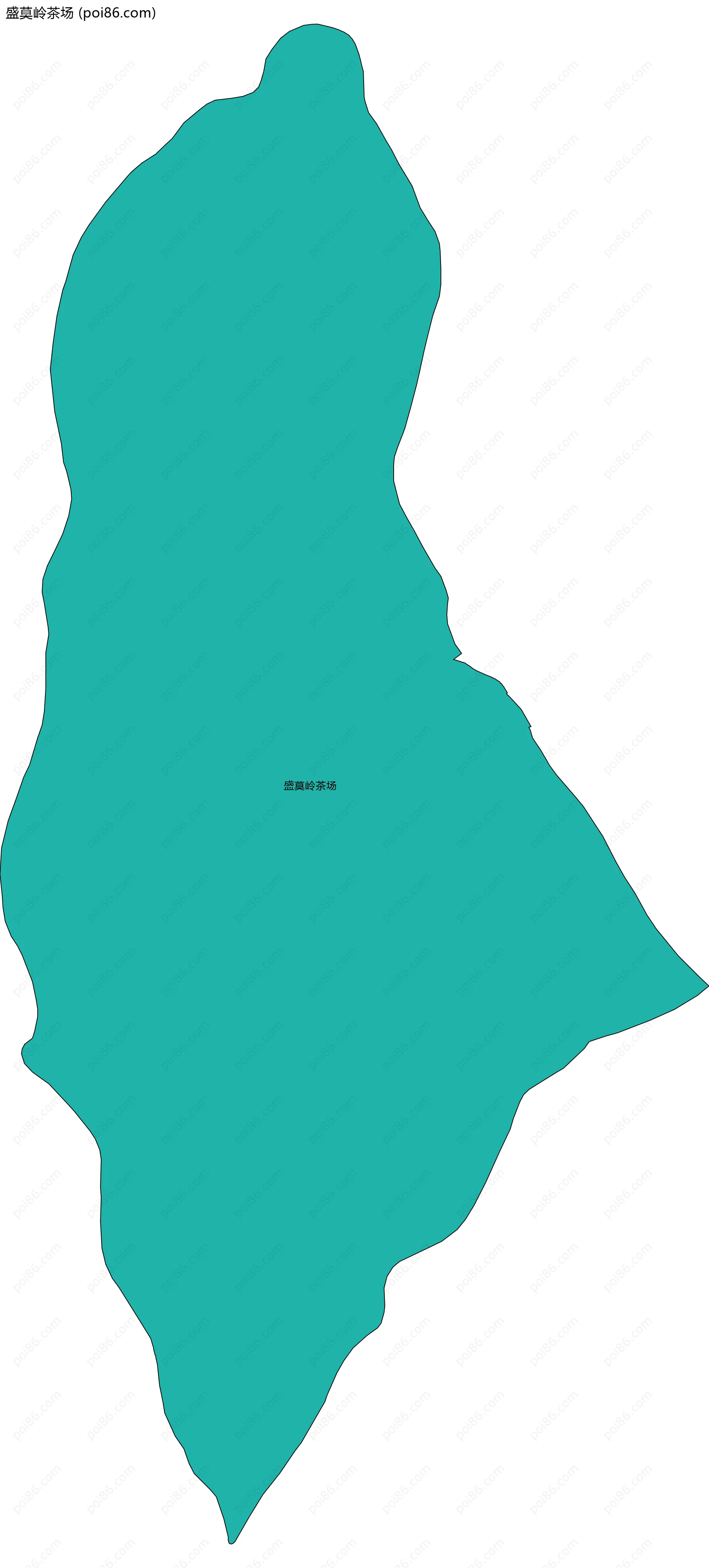 盛莫岭茶场边界地图