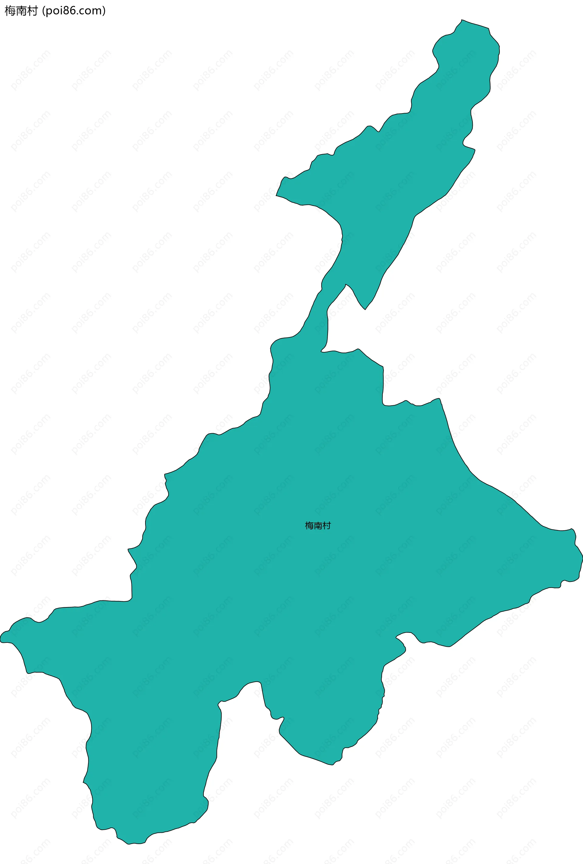 梅南村边界地图