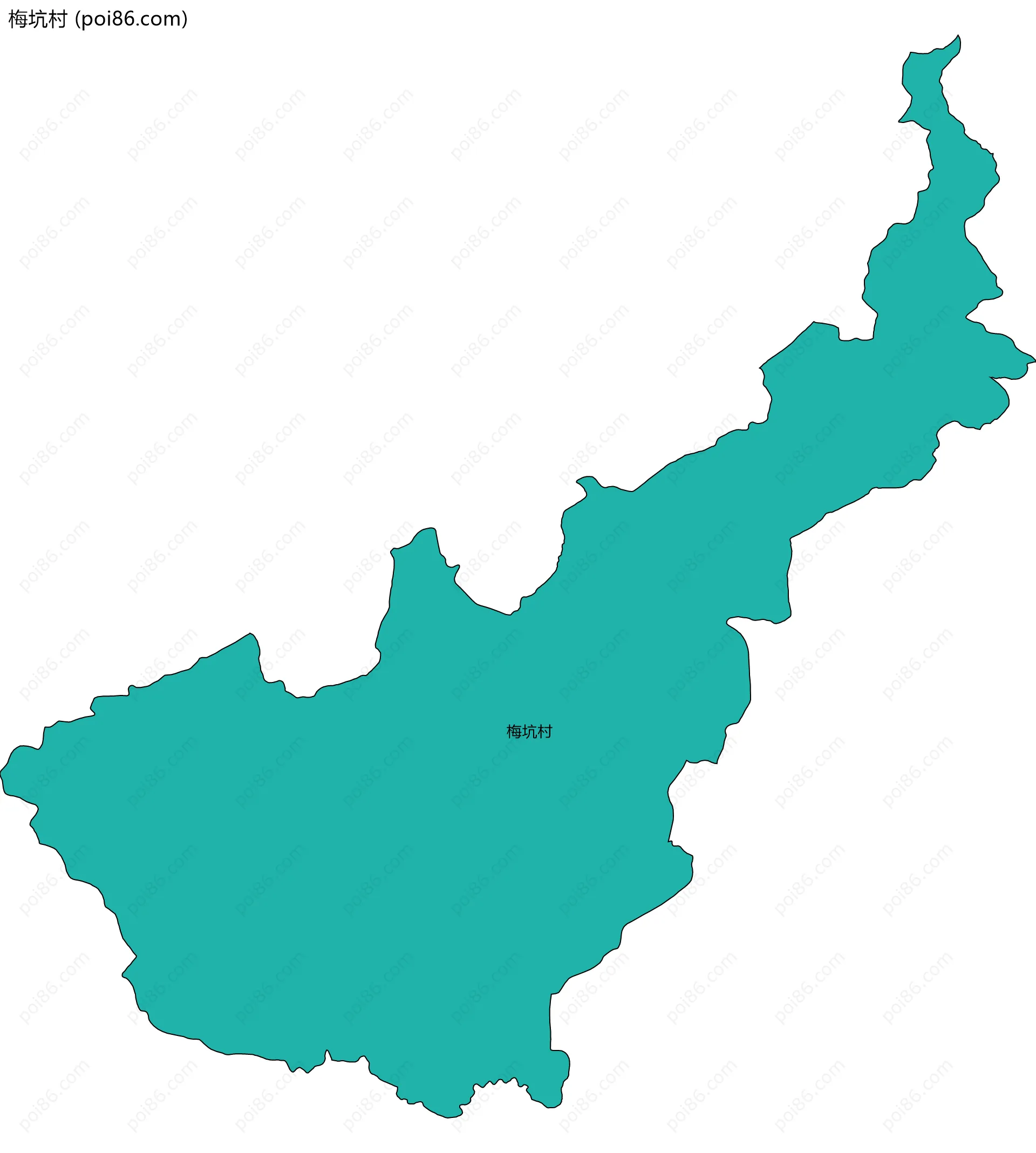 梅坑村边界地图
