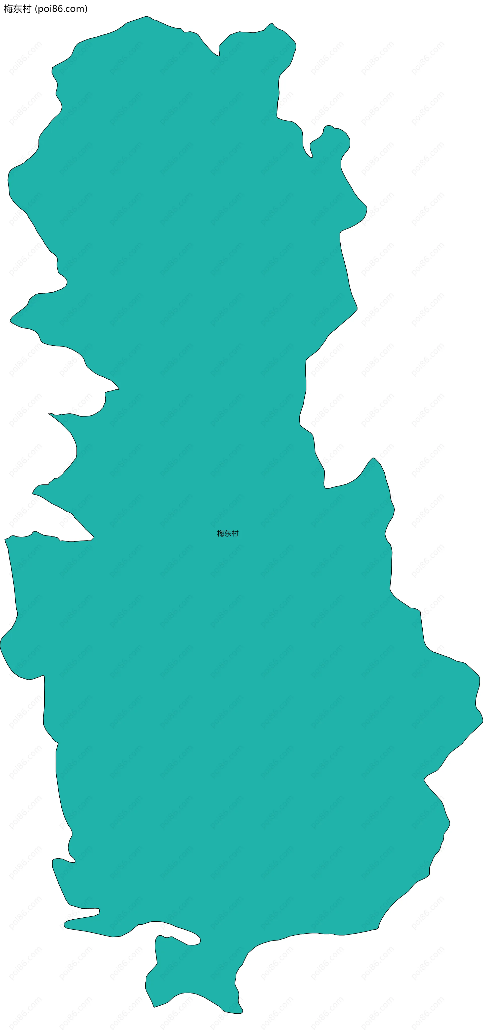梅东村边界地图