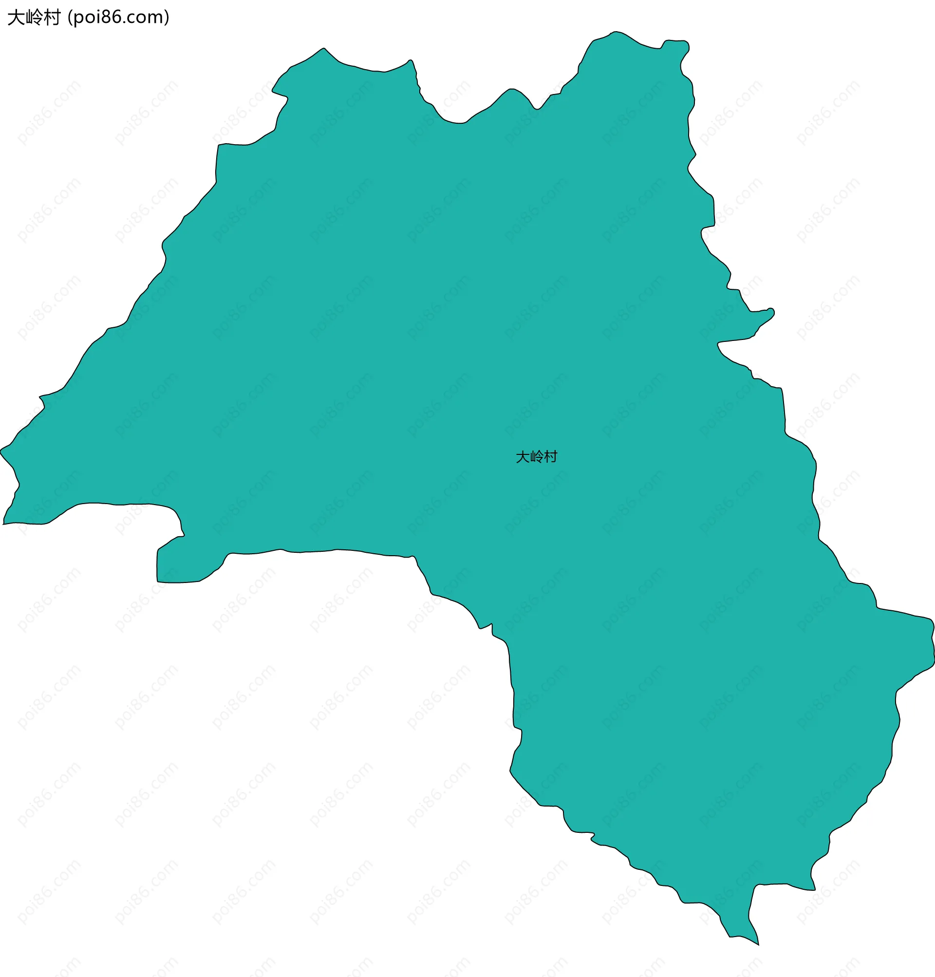 大岭村边界地图