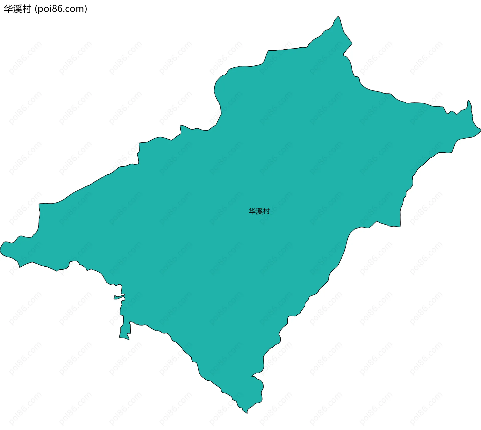 华溪村边界地图