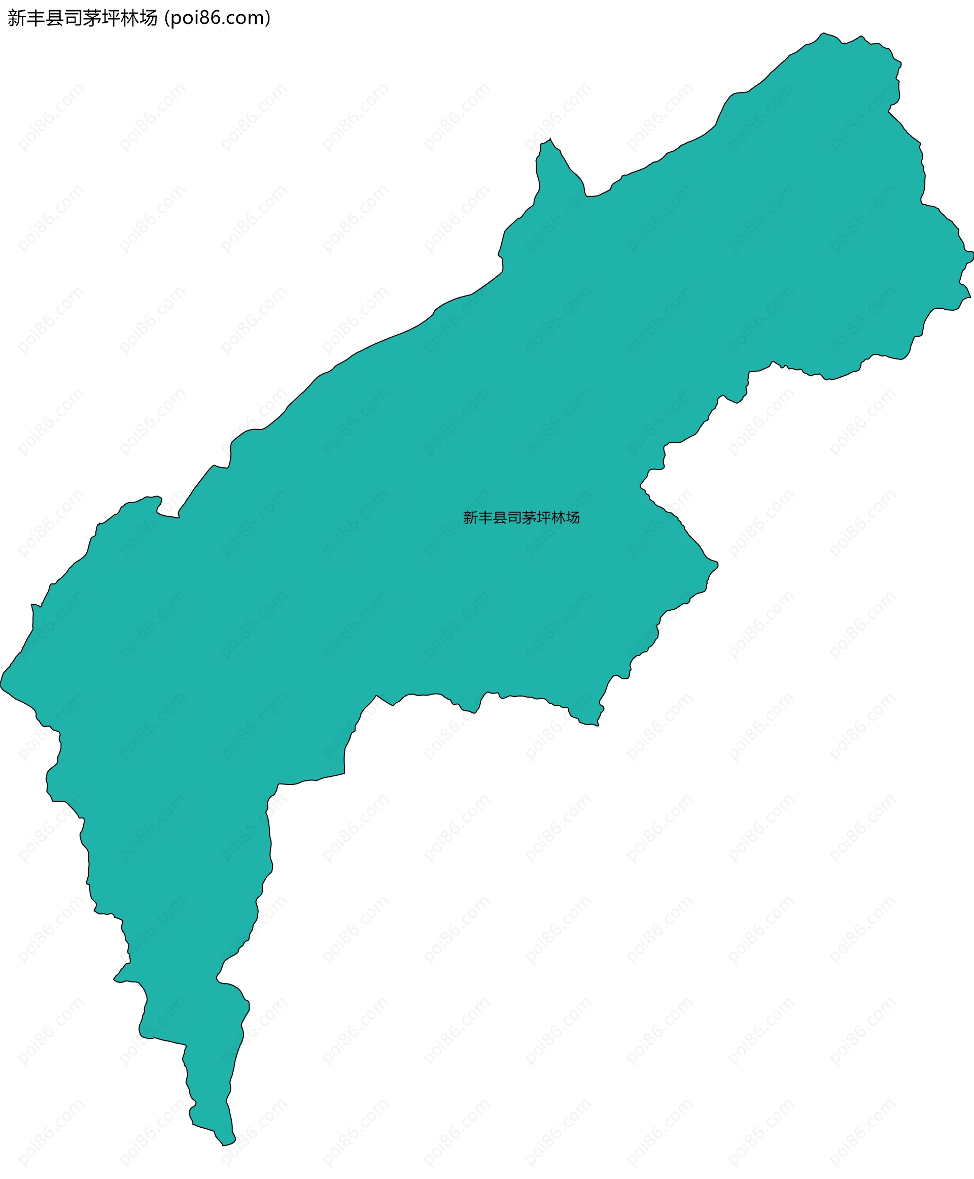新丰县司茅坪林场边界地图