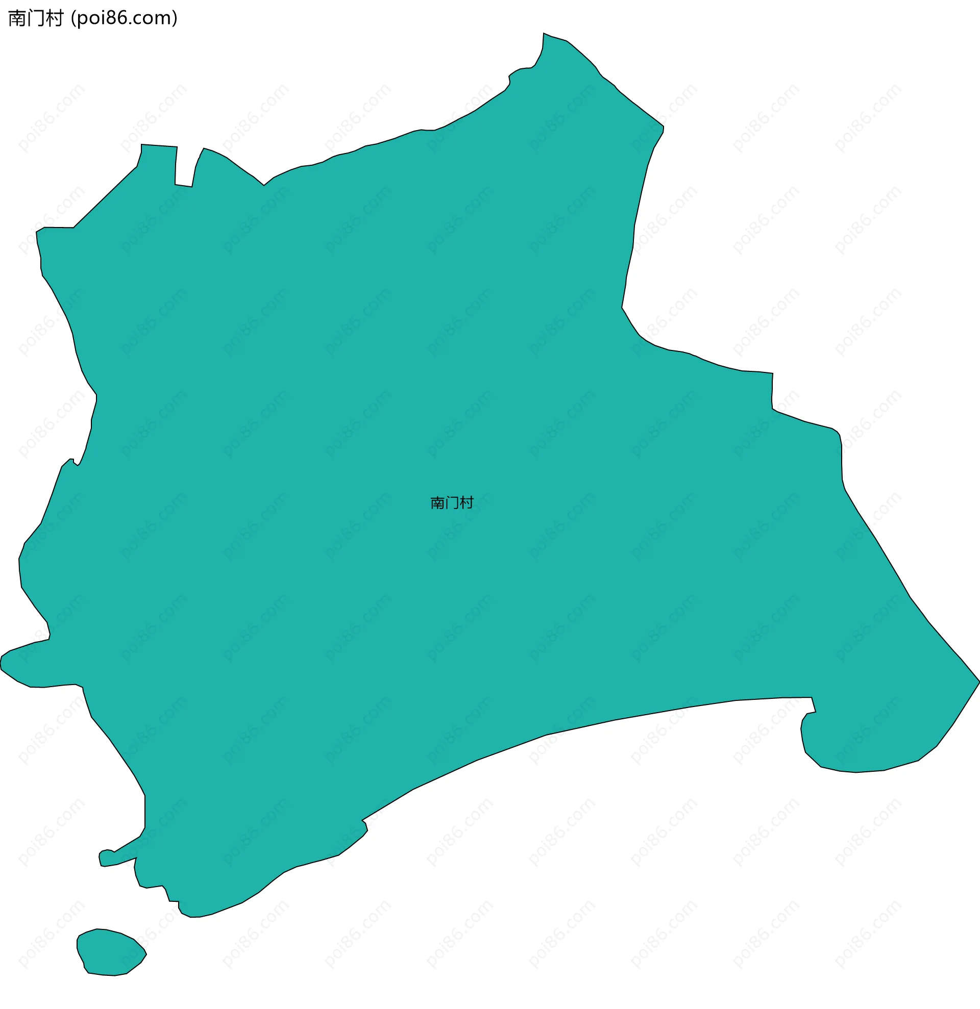 南门村边界地图