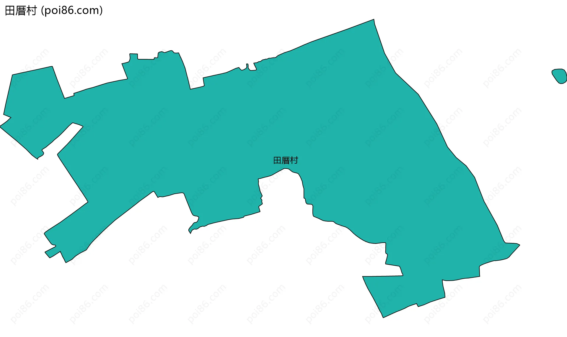 田厝村边界地图