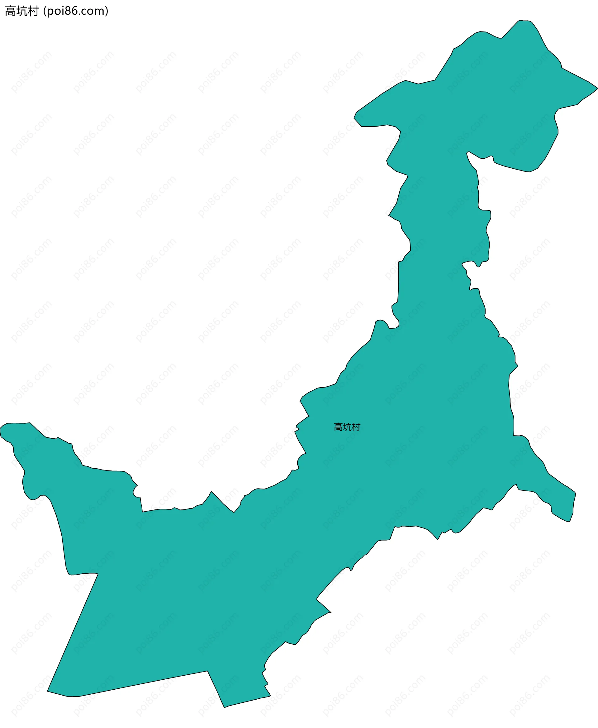 高坑村边界地图