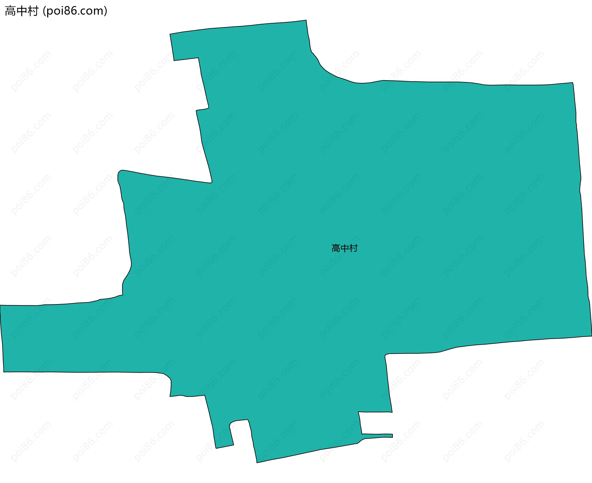 高中村边界地图