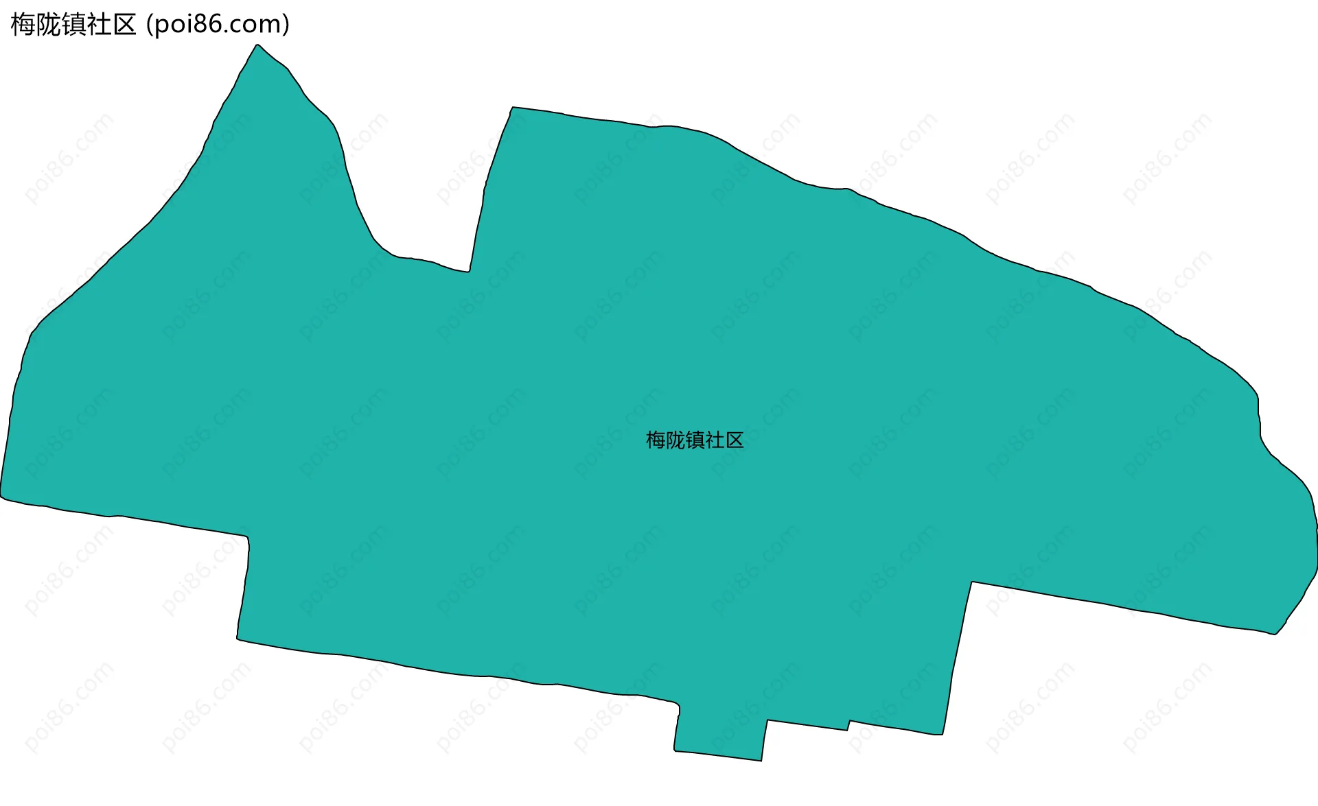 梅陇镇社区边界地图