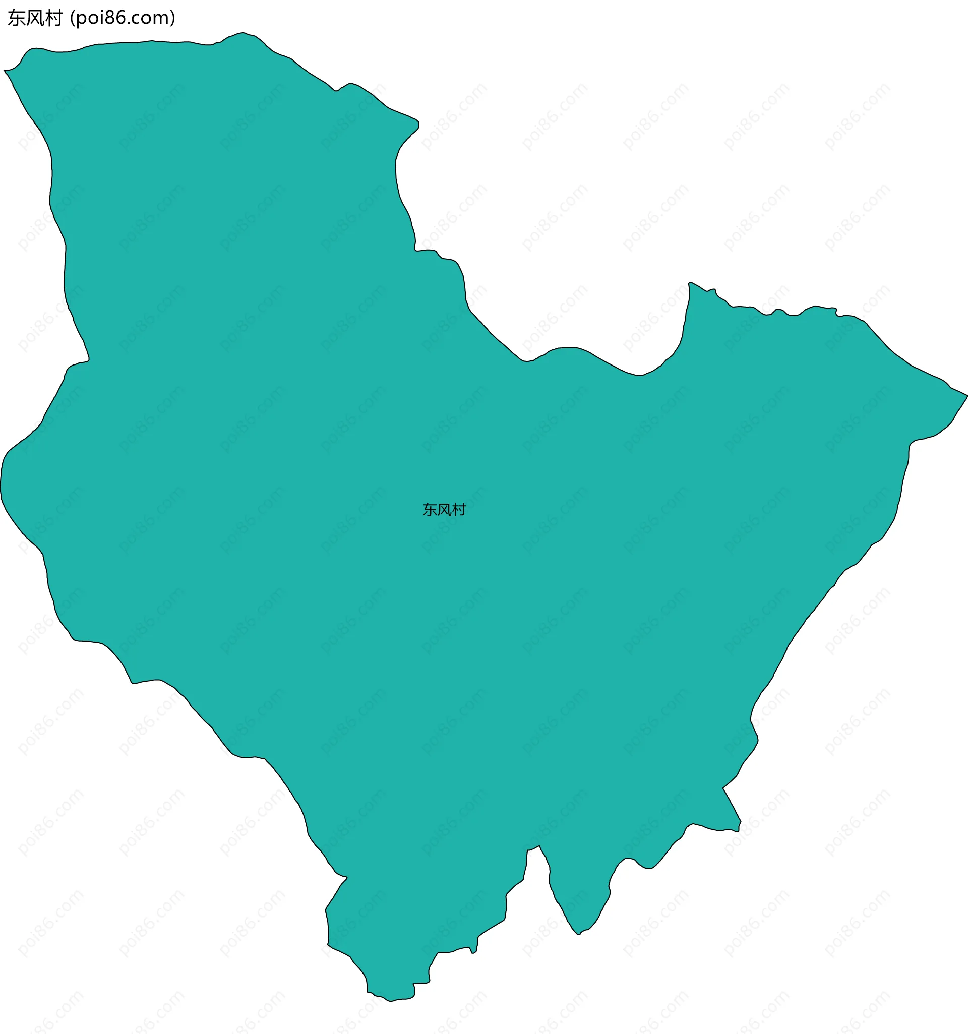 东风村边界地图