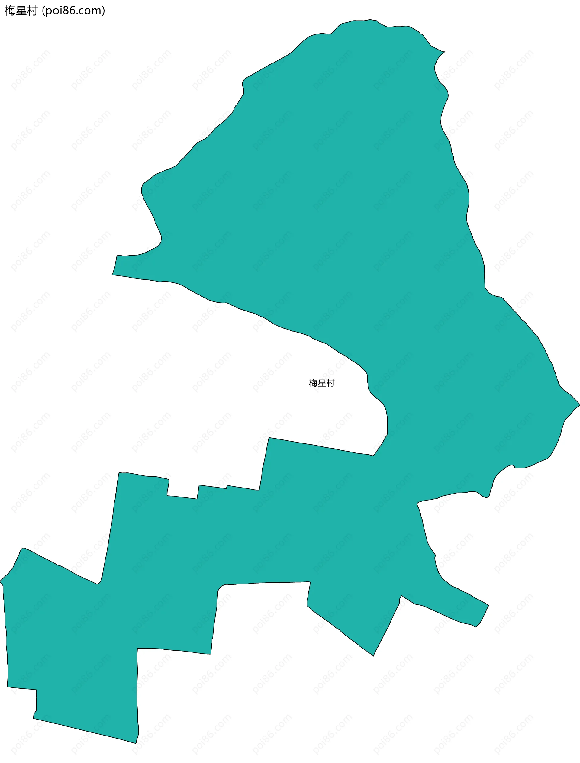 梅星村边界地图