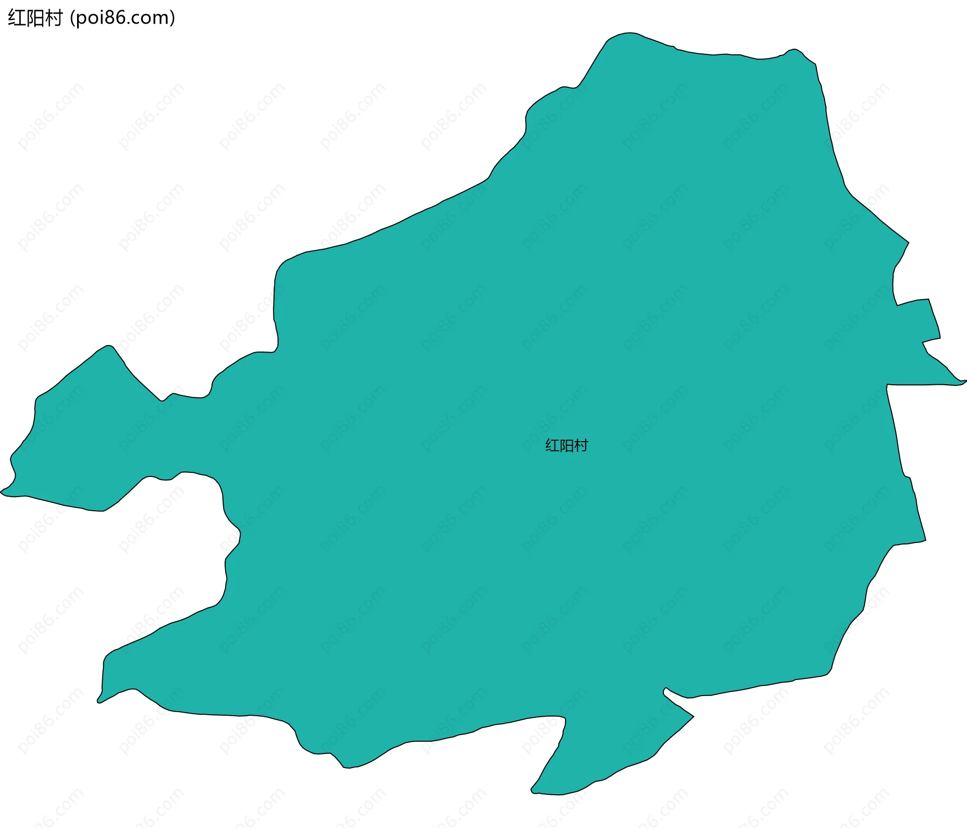 红阳村边界地图