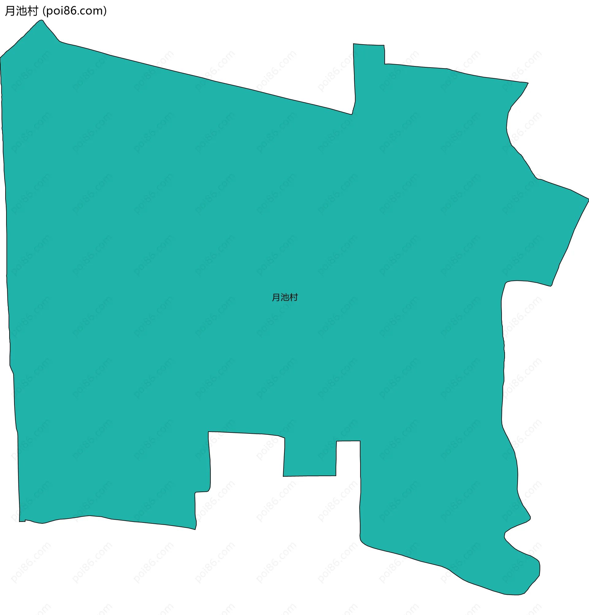 月池村边界地图