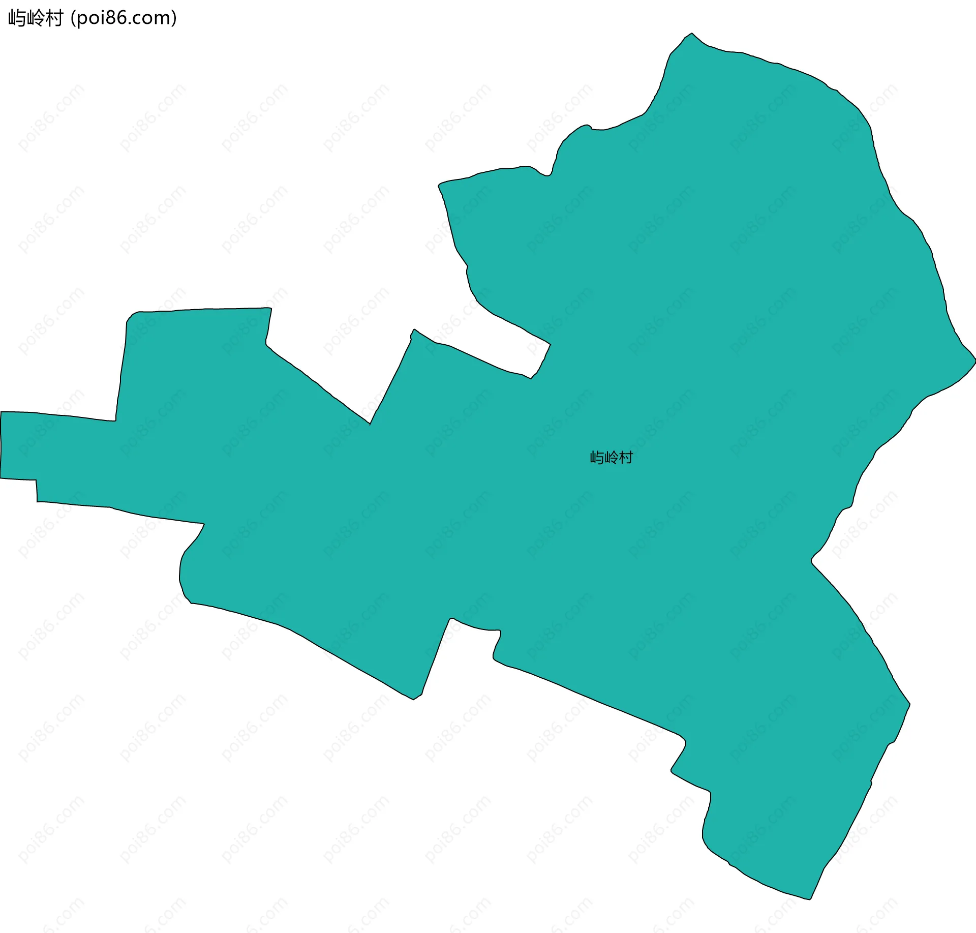 屿岭村边界地图