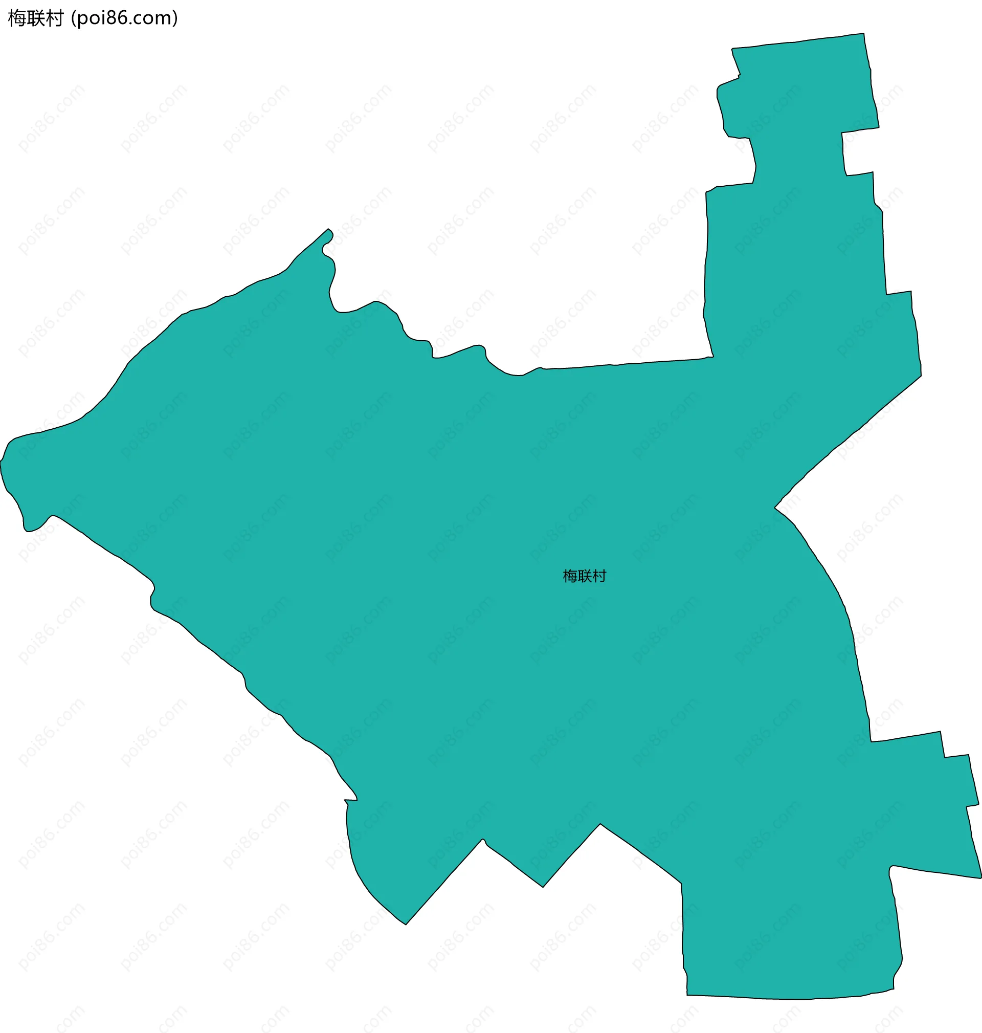 梅联村边界地图