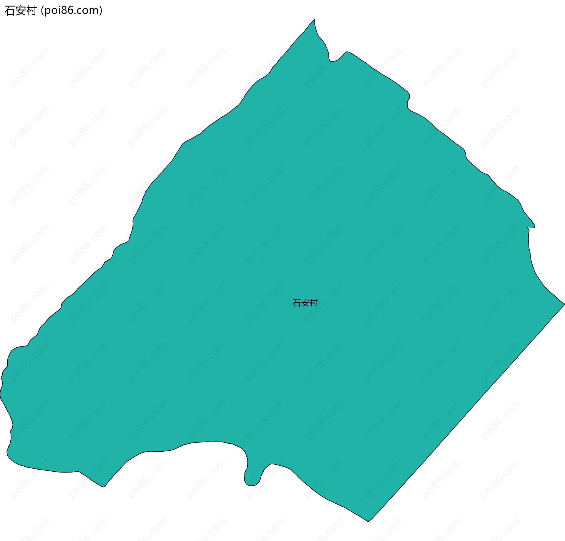 石安村边界地图