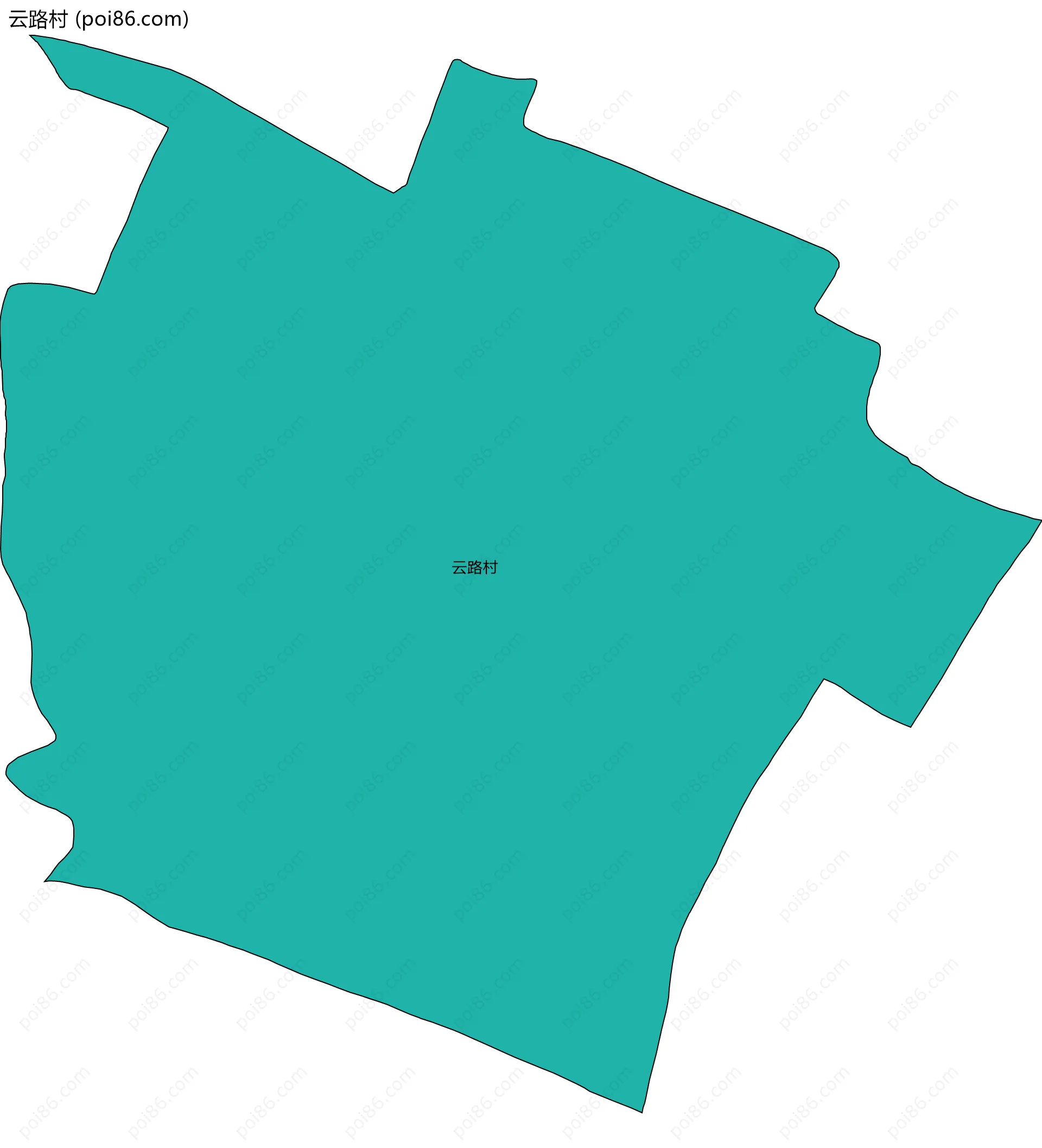 云路村边界地图