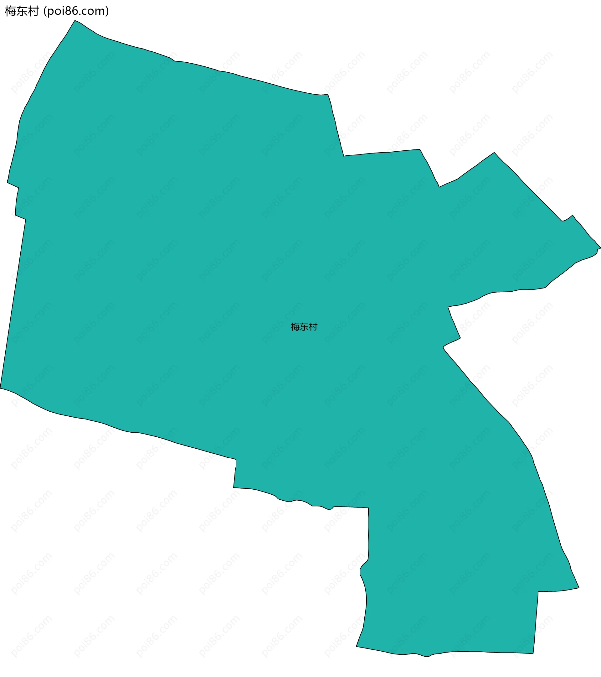 梅东村边界地图