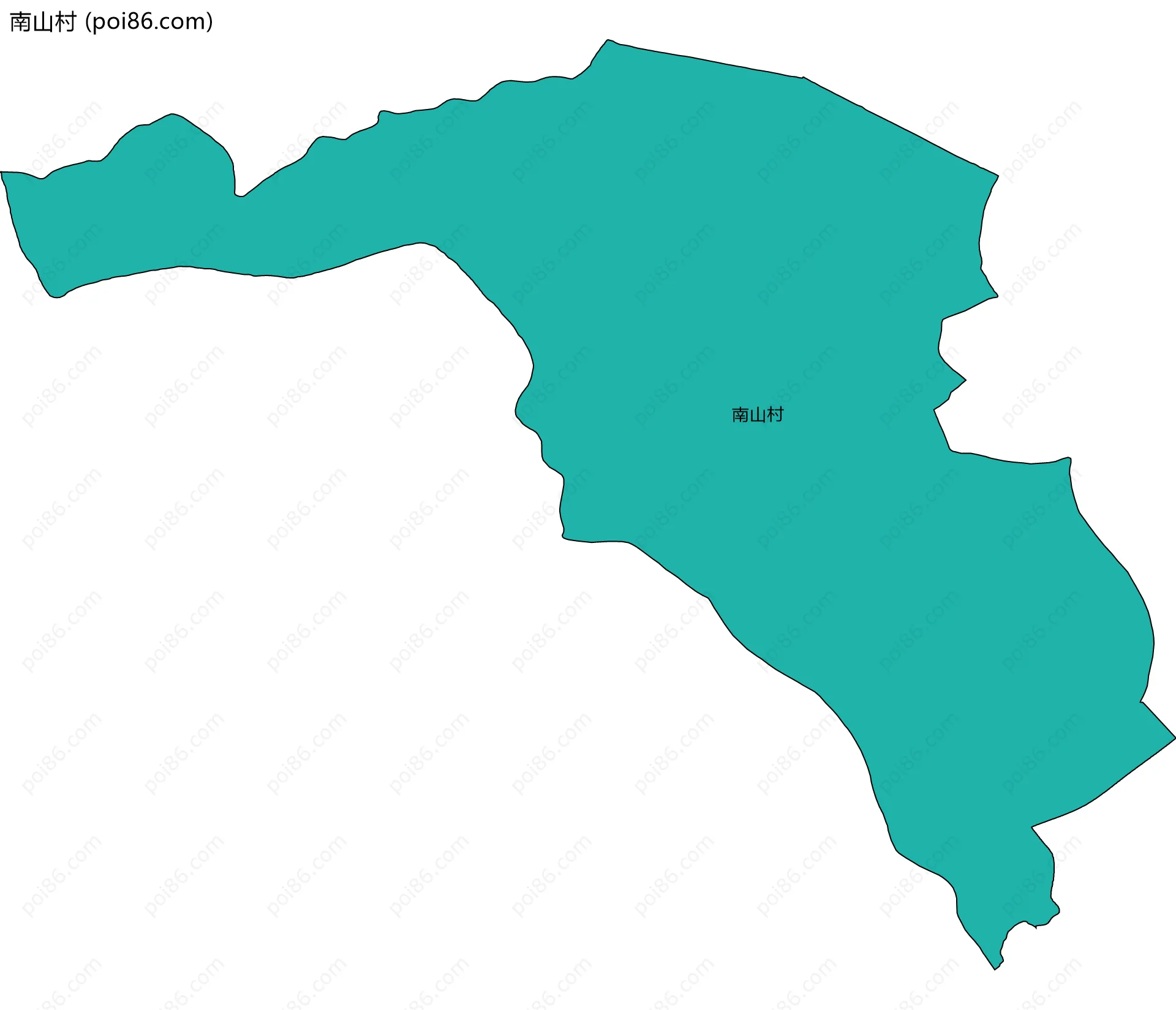 南山村边界地图