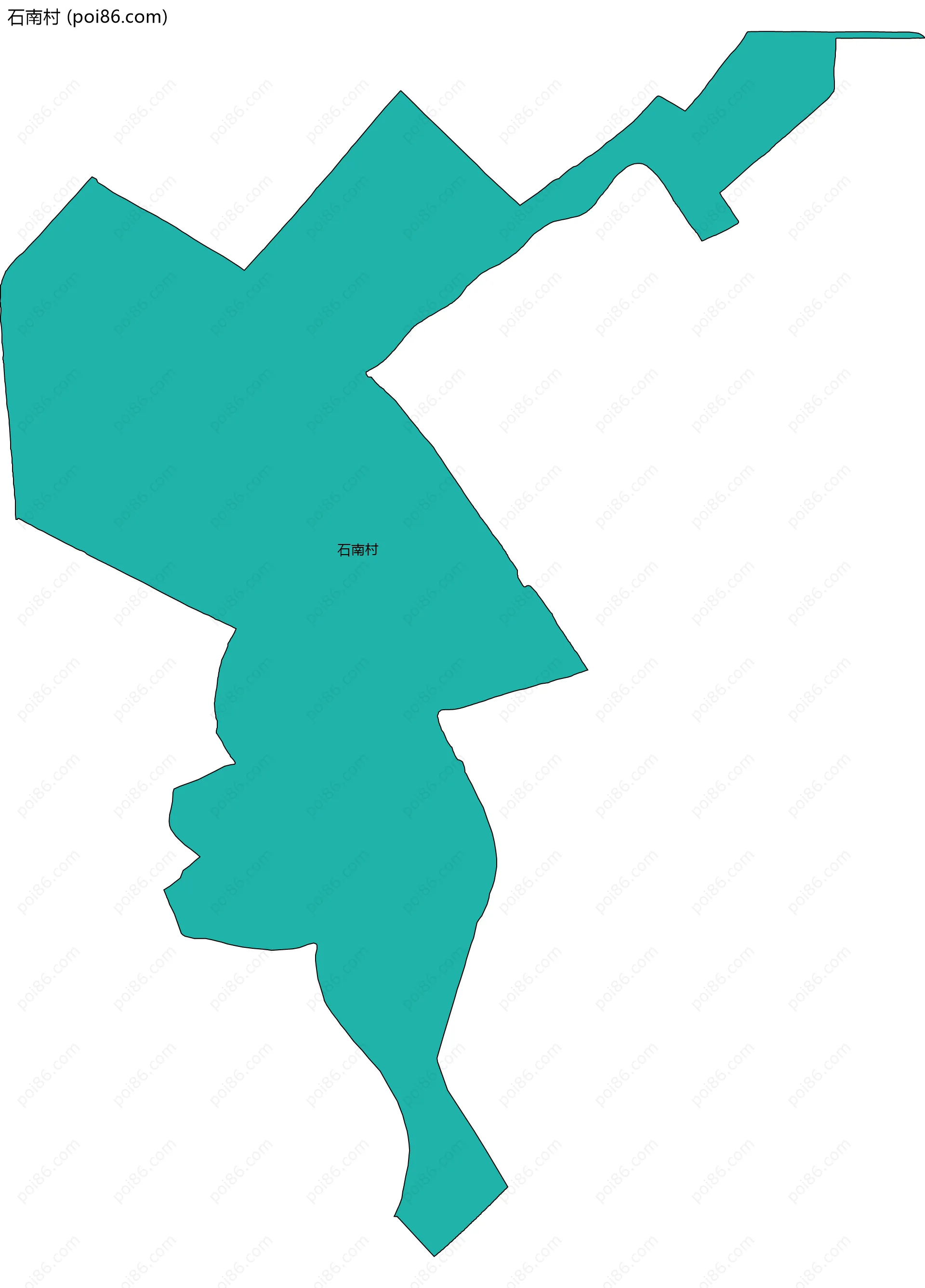 石南村边界地图