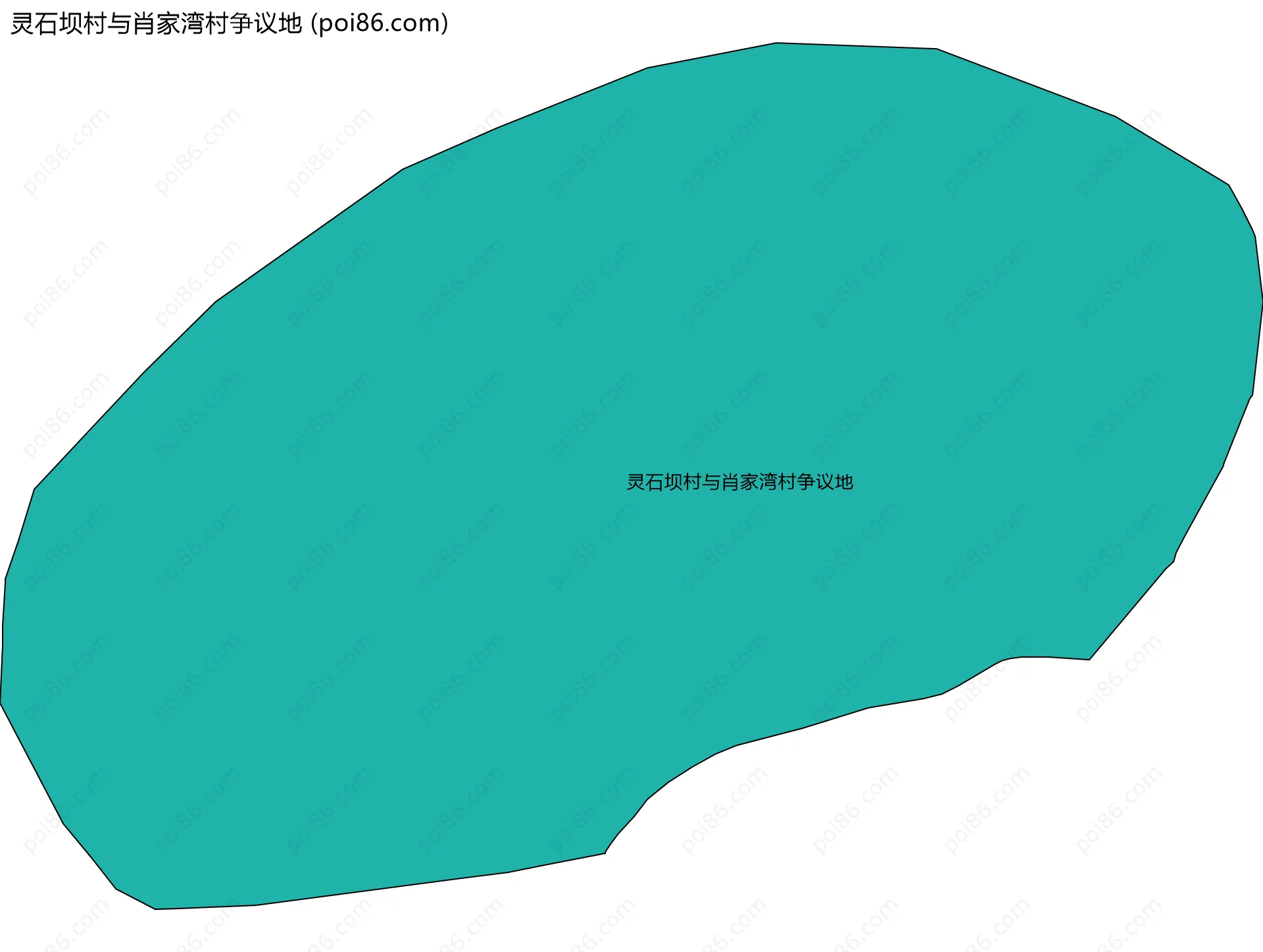 灵石坝村与肖家湾村争议地边界地图