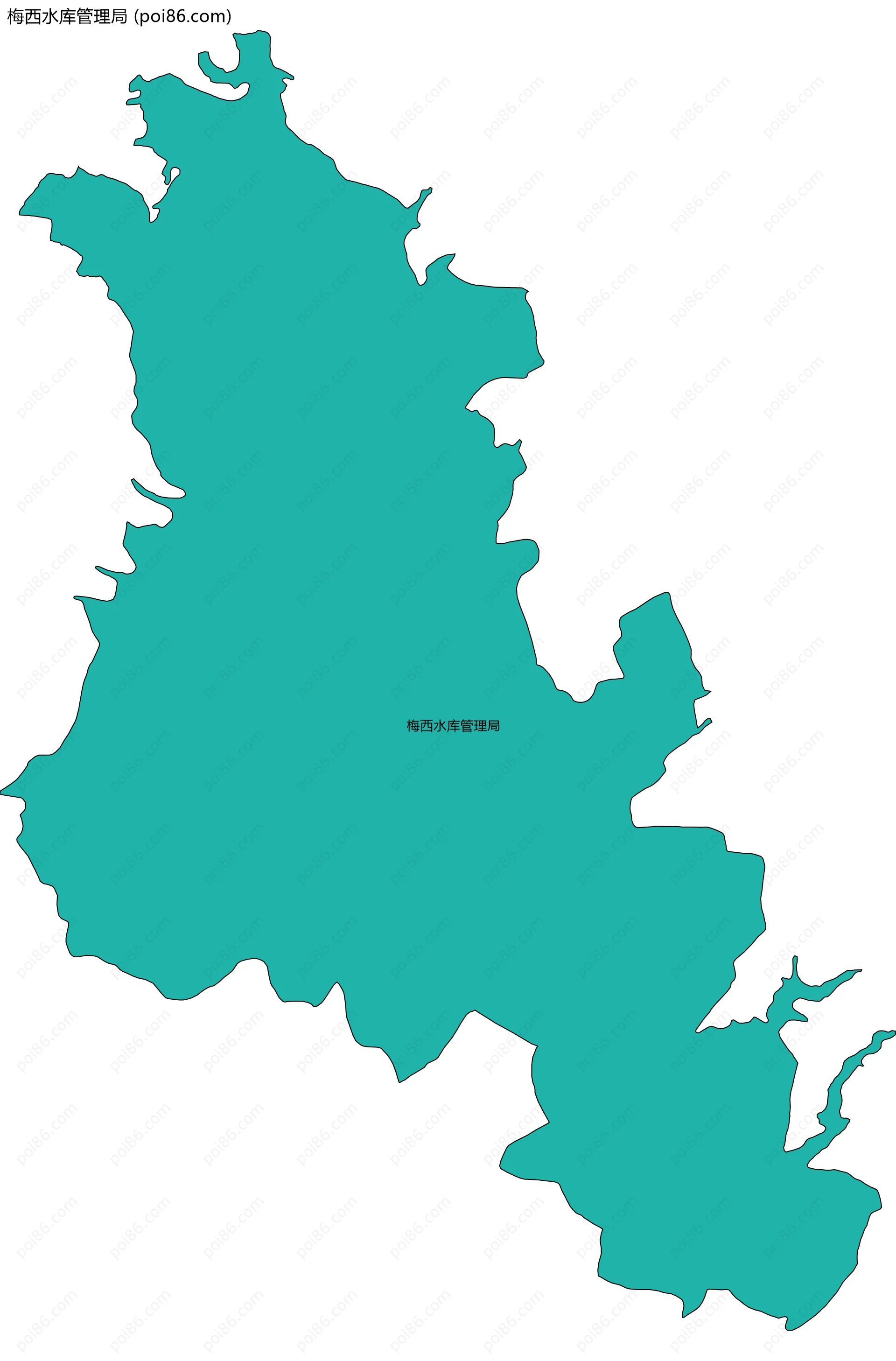 梅西水库管理局边界地图