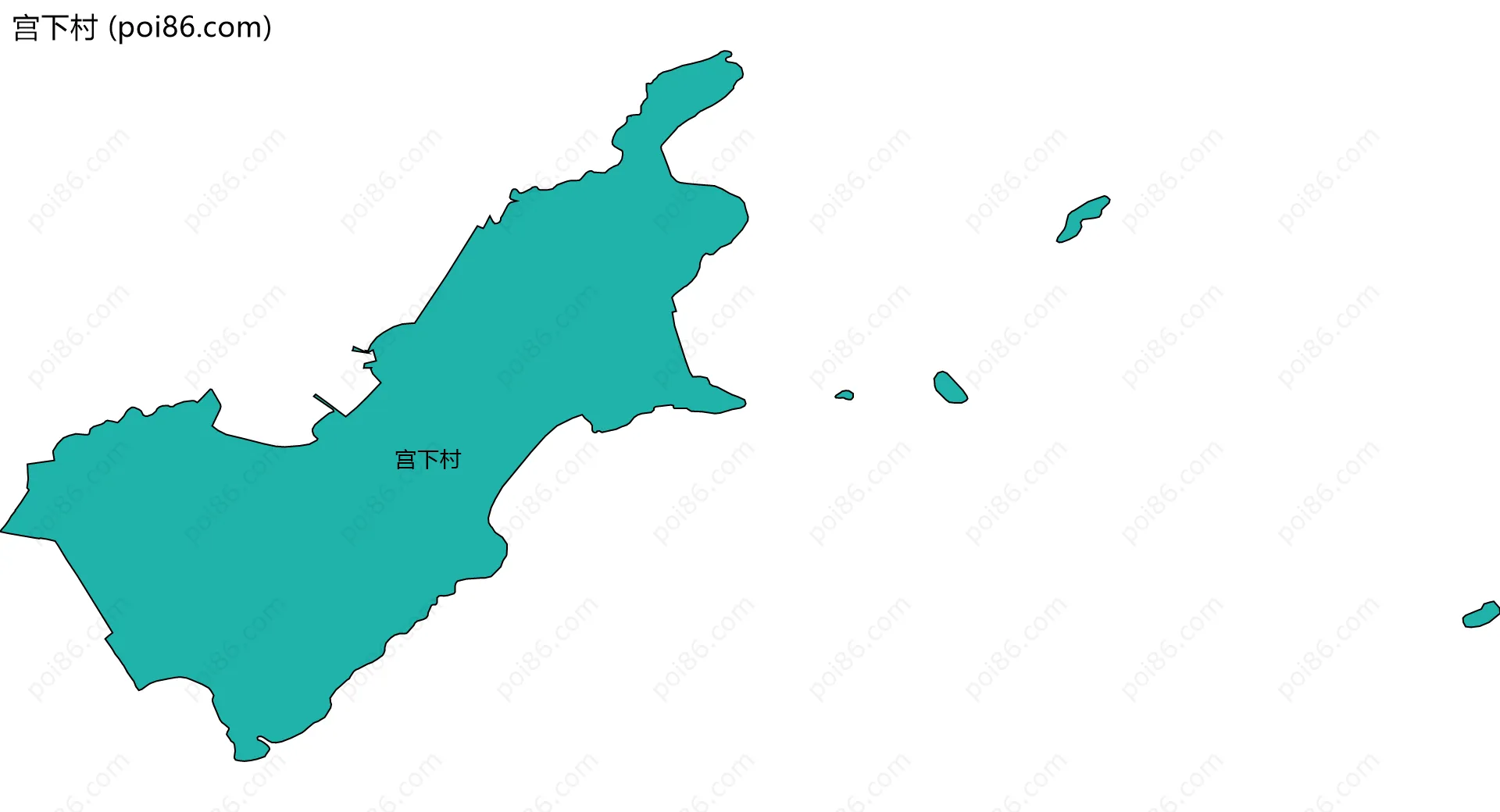 宫下村边界地图