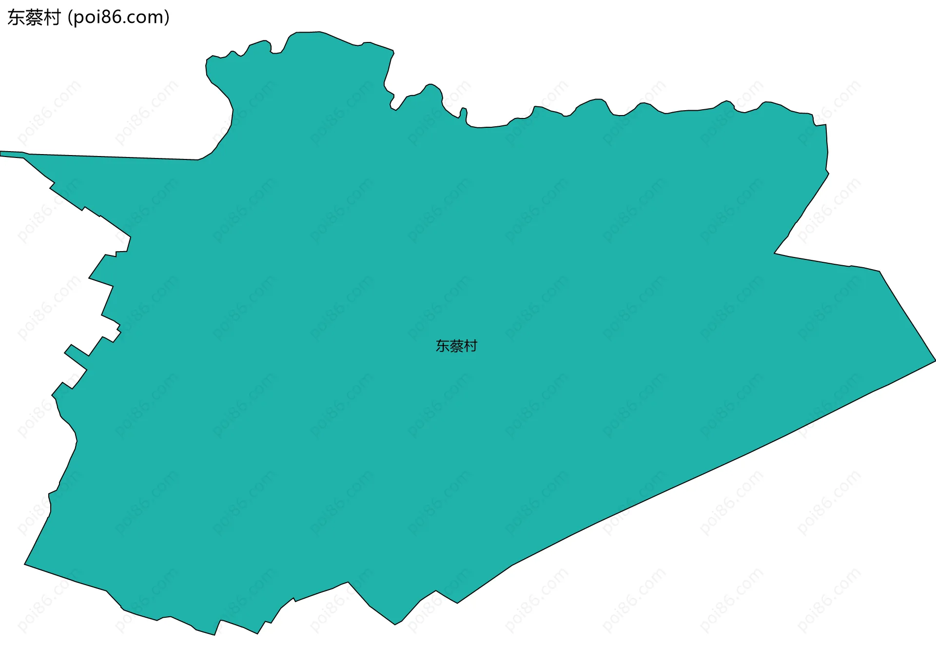 东蔡村边界地图