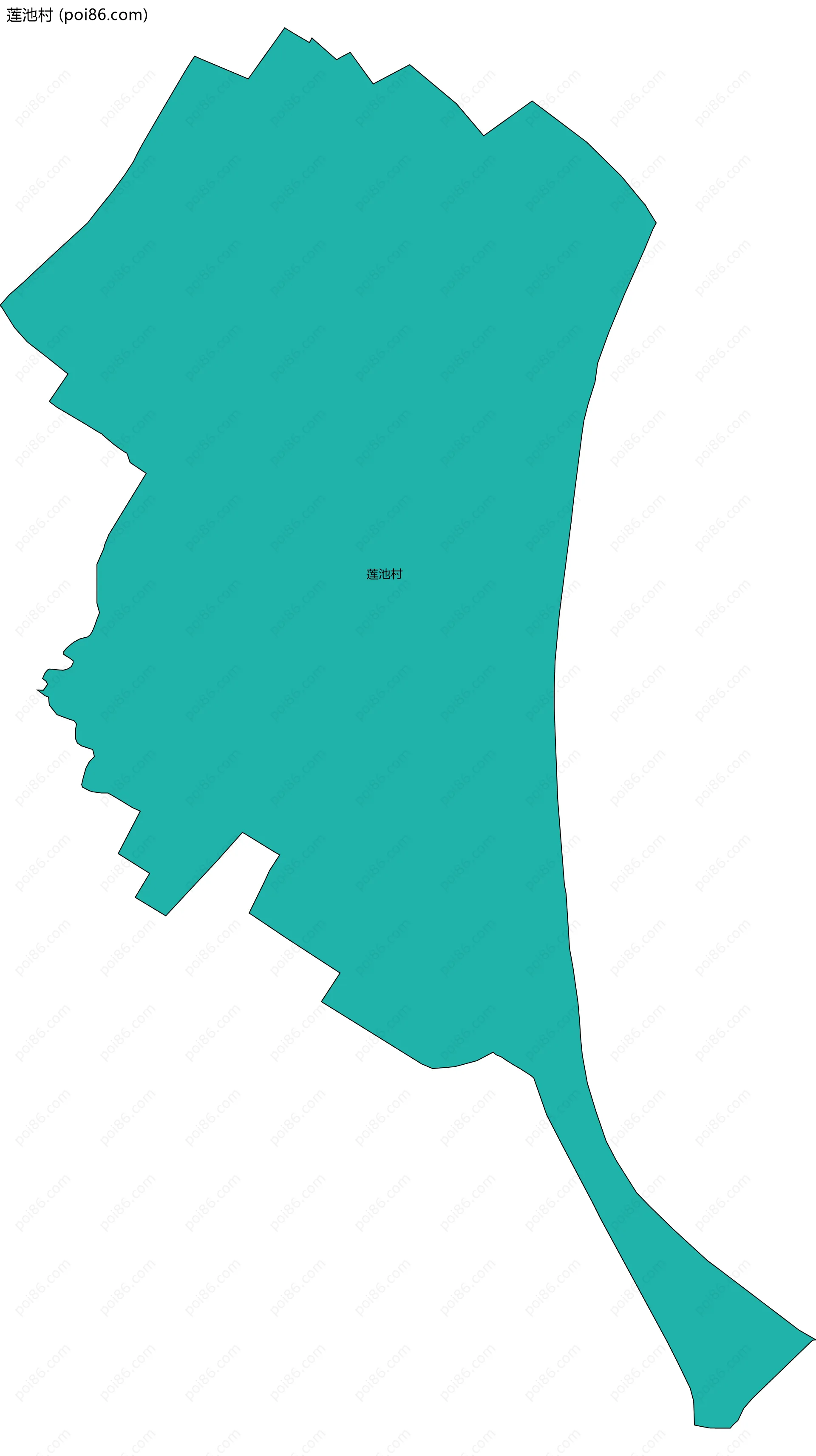 莲池村边界地图