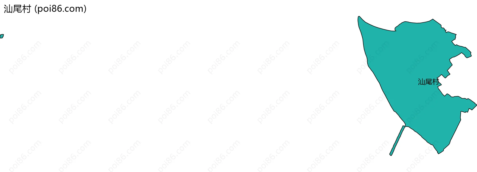 汕尾村边界地图