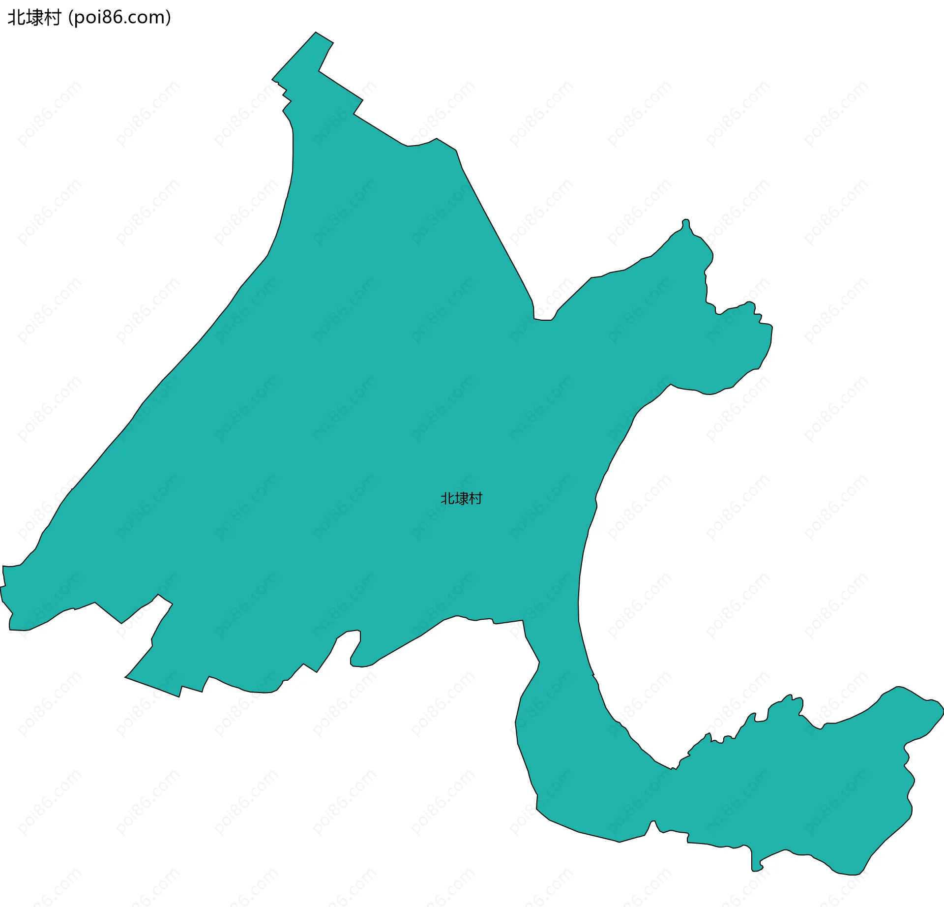 北埭村边界地图