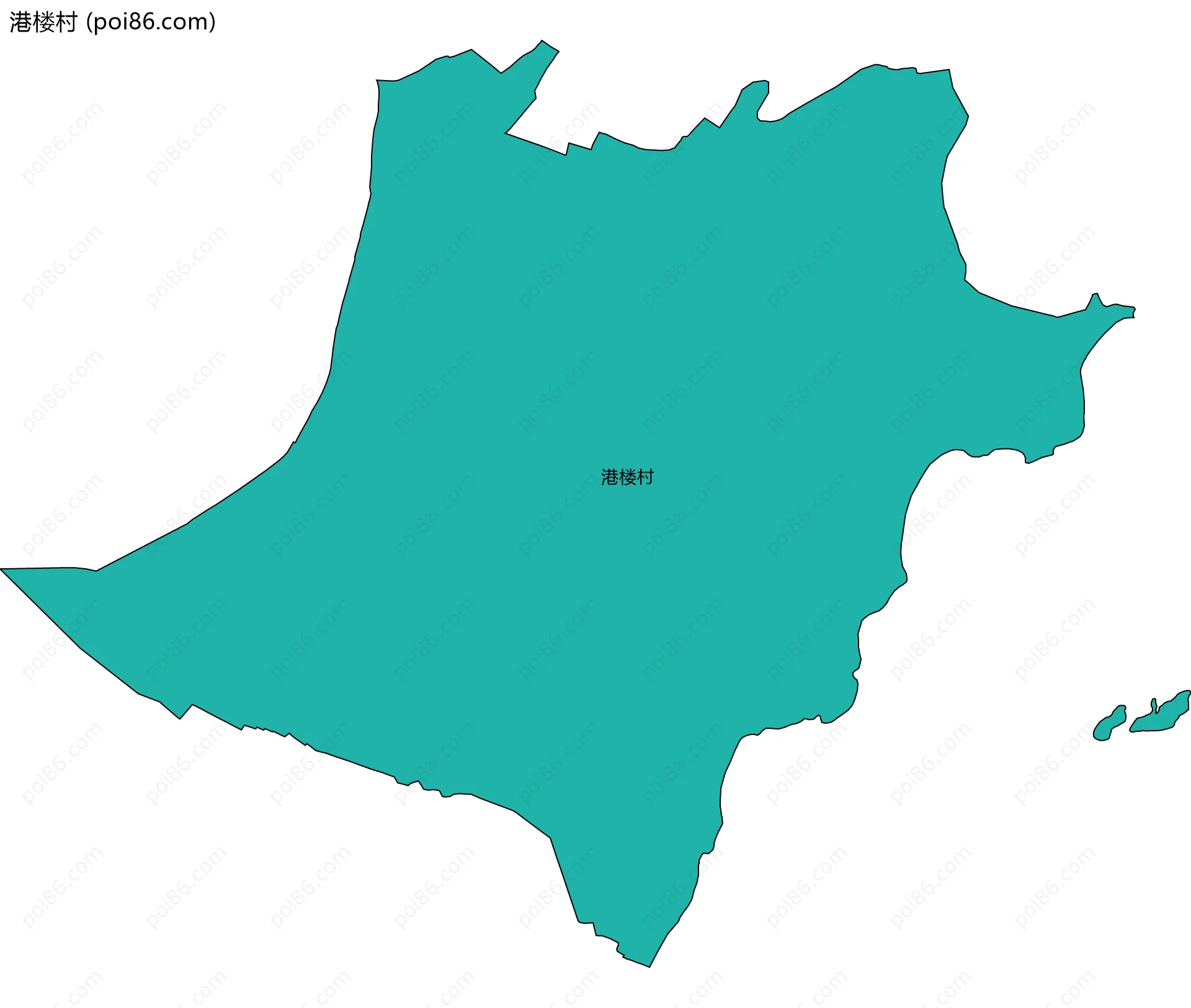 港楼村边界地图