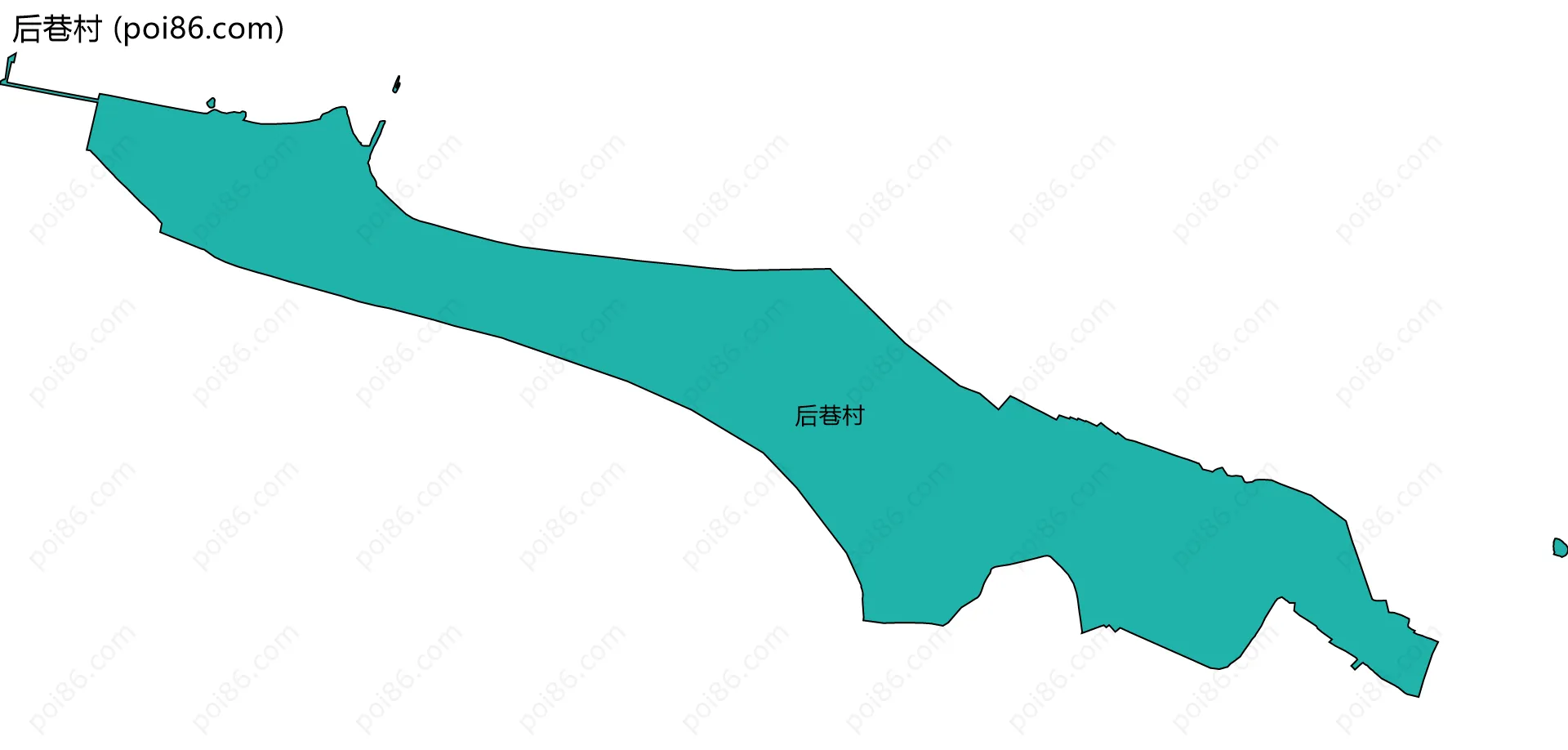 后巷村边界地图