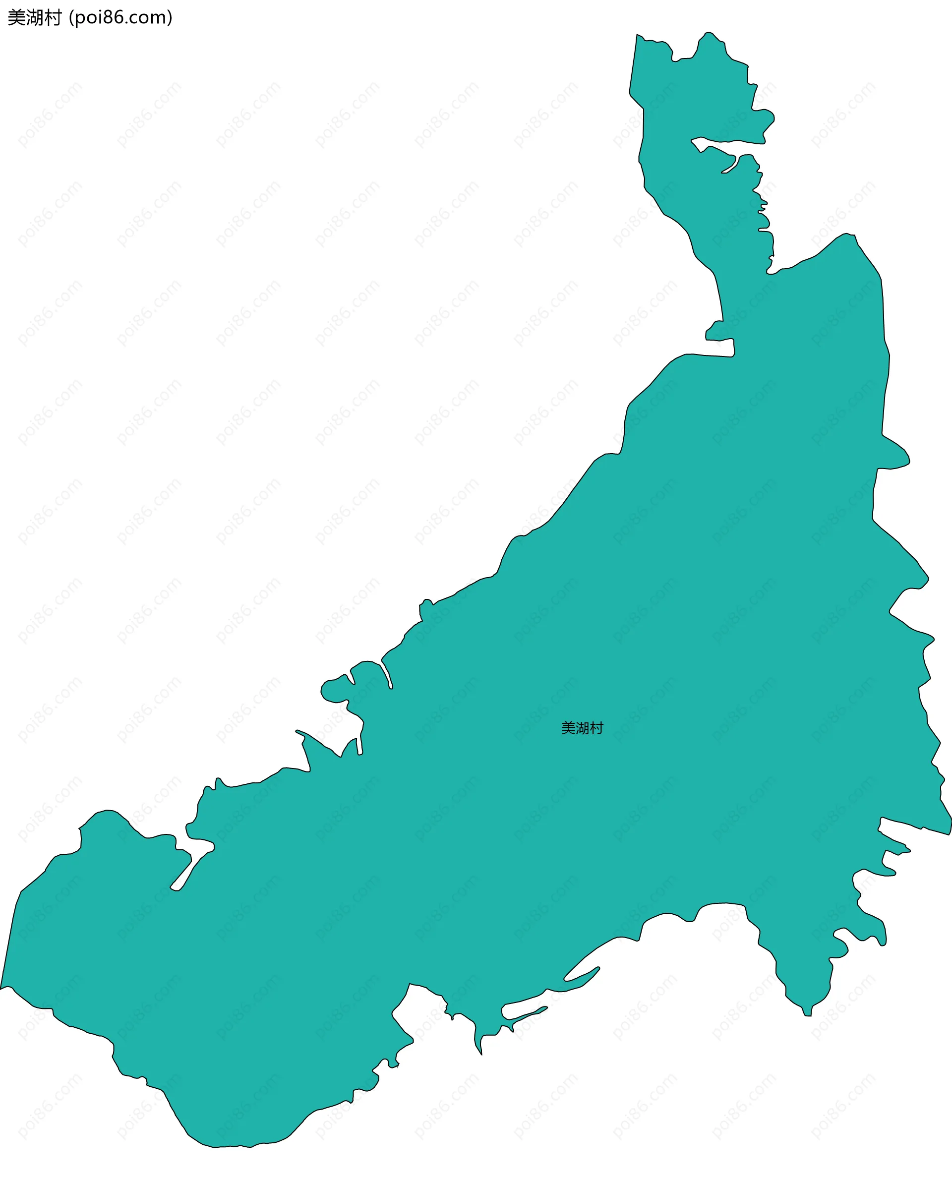 美湖村边界地图