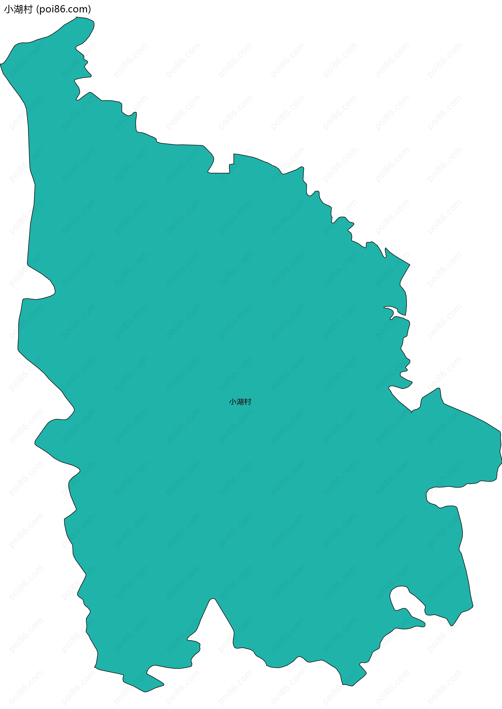 小湖村边界地图