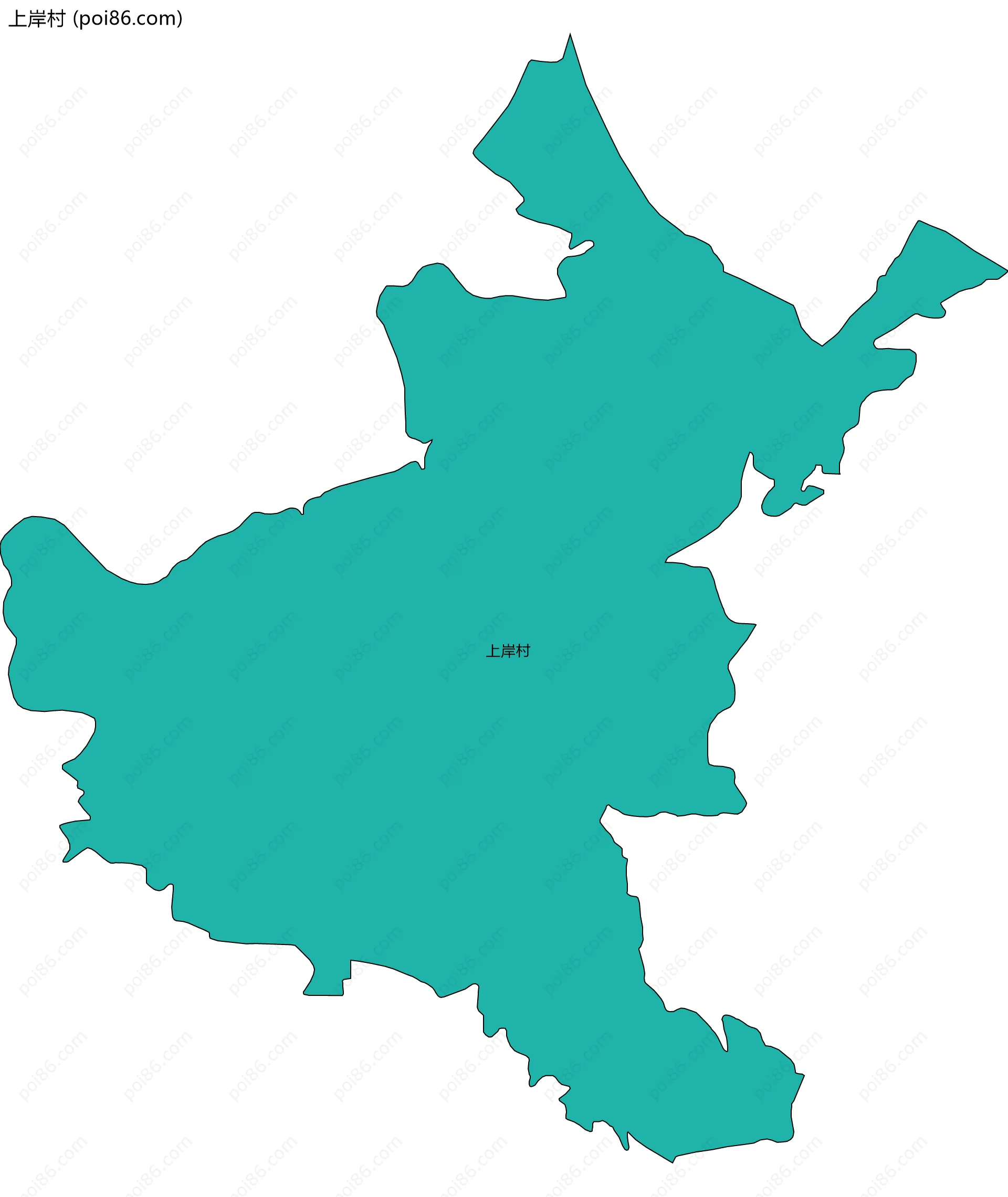 上岸村边界地图