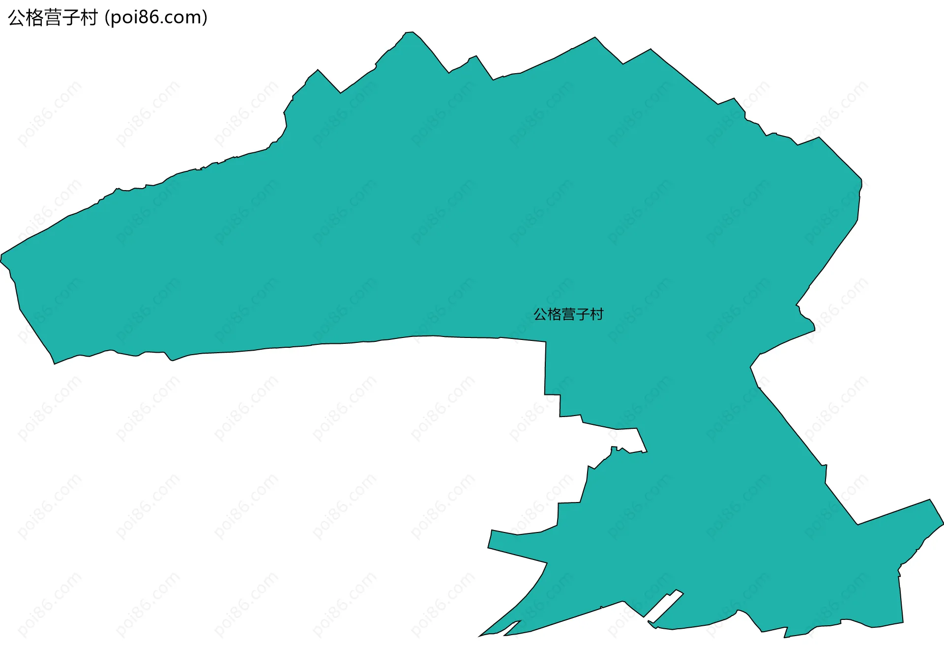 公格营子村边界地图