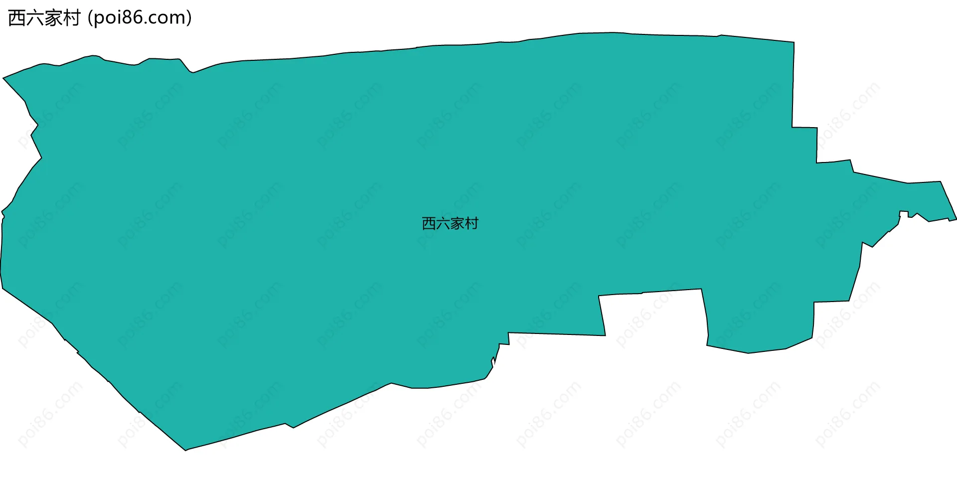 西六家村边界地图