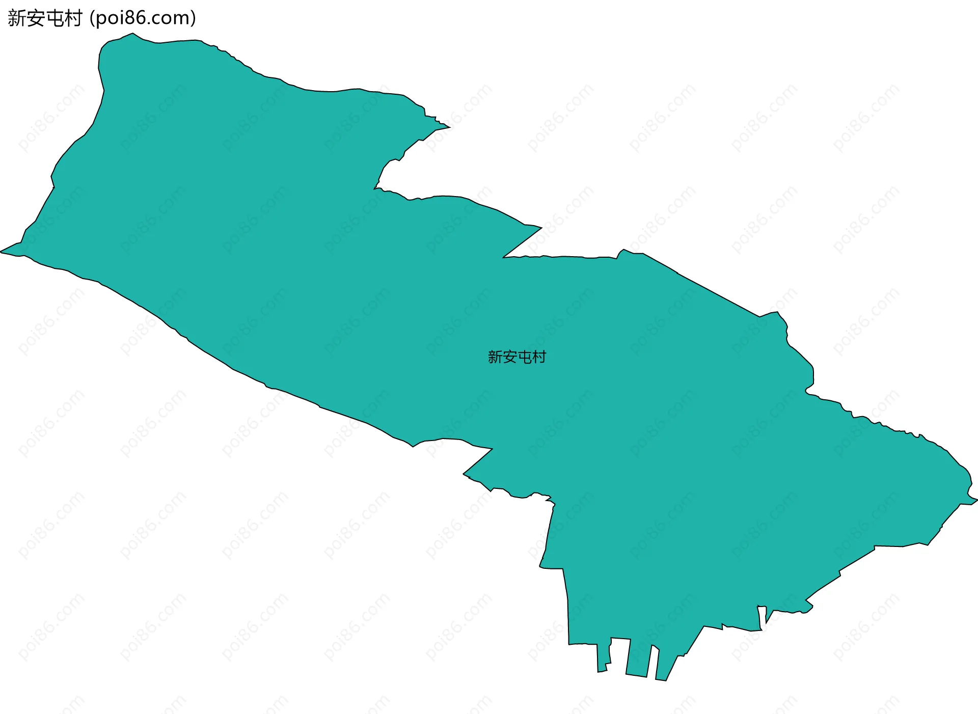 新安屯村边界地图