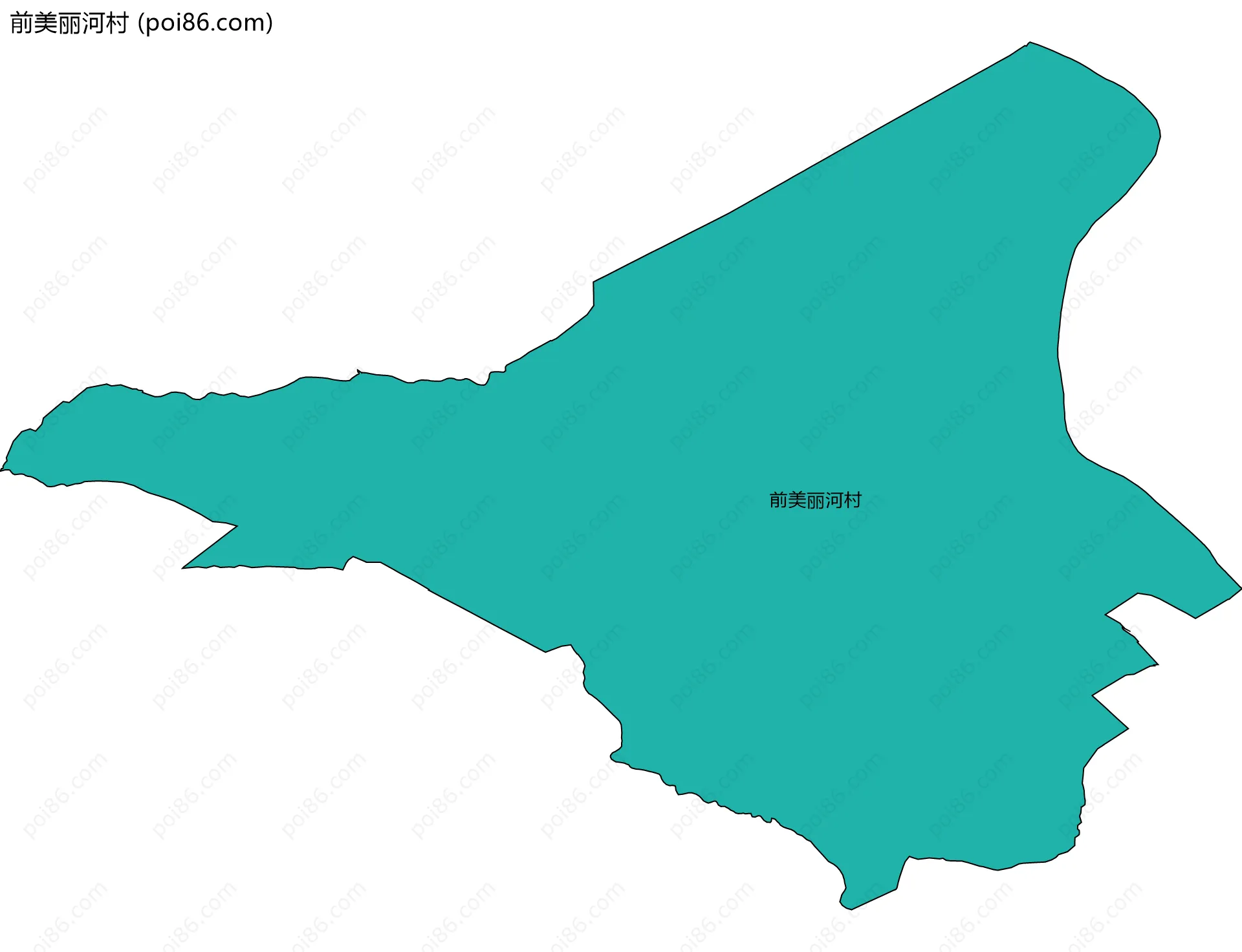 前美丽河村边界地图