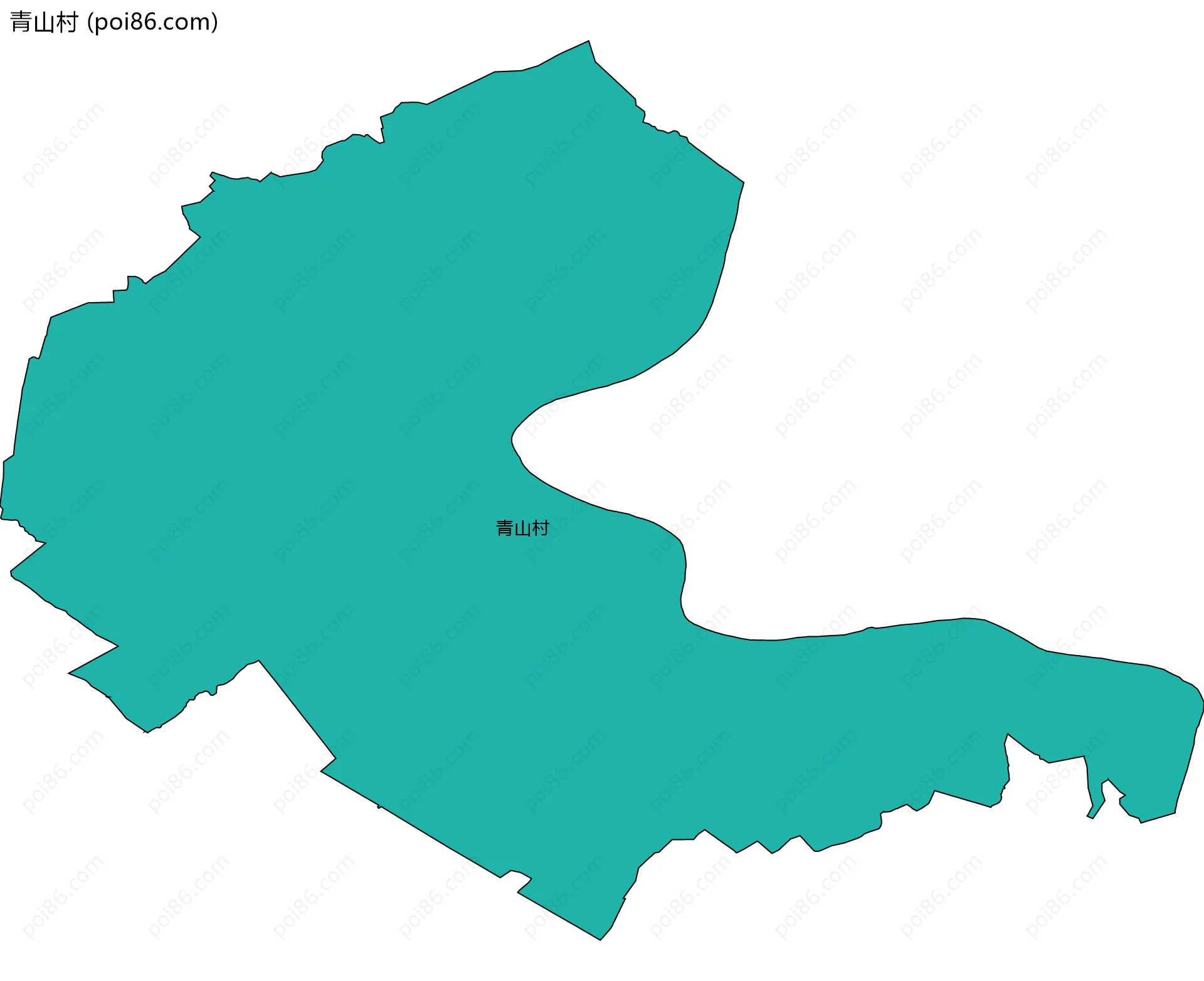 青山村边界地图