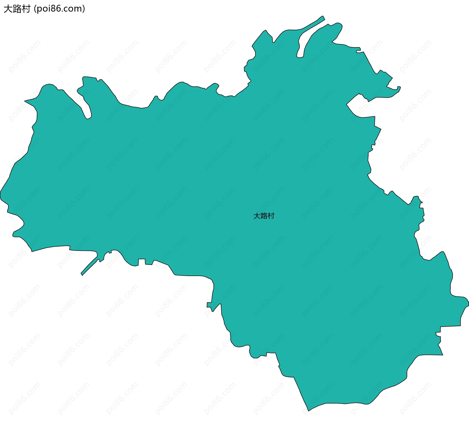 大路村边界地图